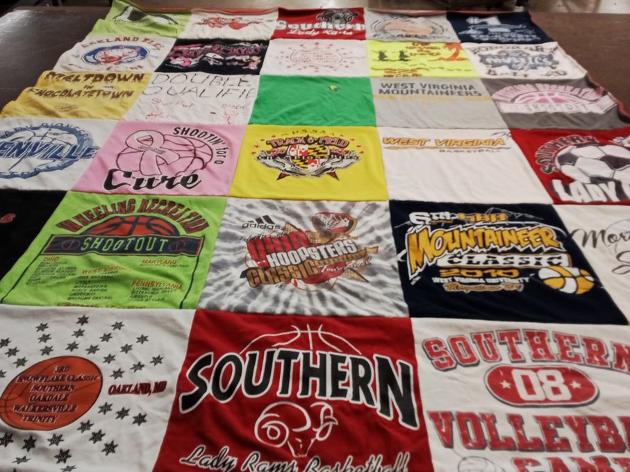 T-shirt quilt featuring southern lady rams basketball, west virginia basketball by Robert from MD