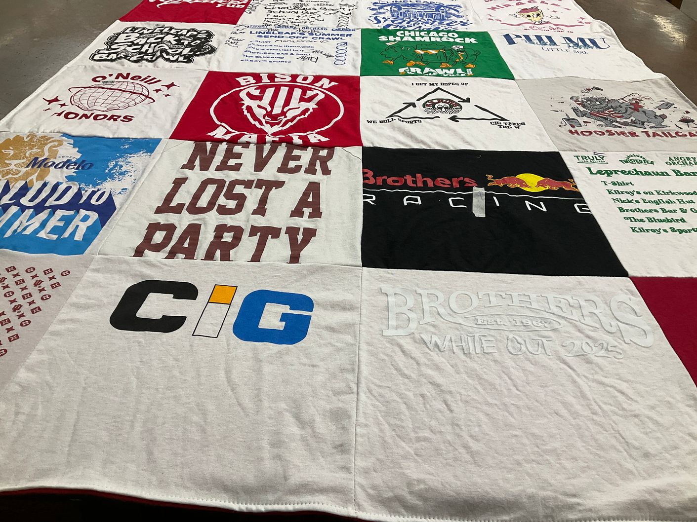T-shirt quilt featuring chicago smashers by renee from MA