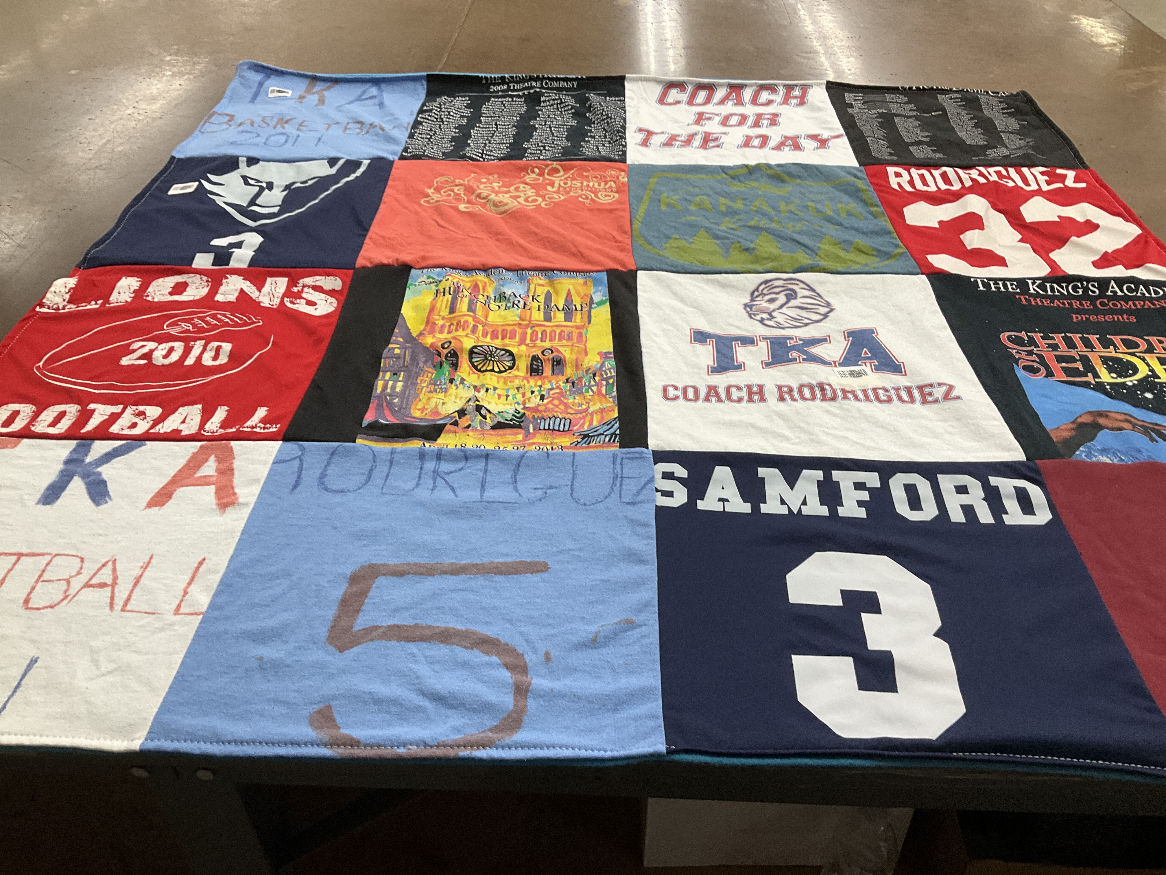 T-shirt quilt featuring tka by Maria from FL