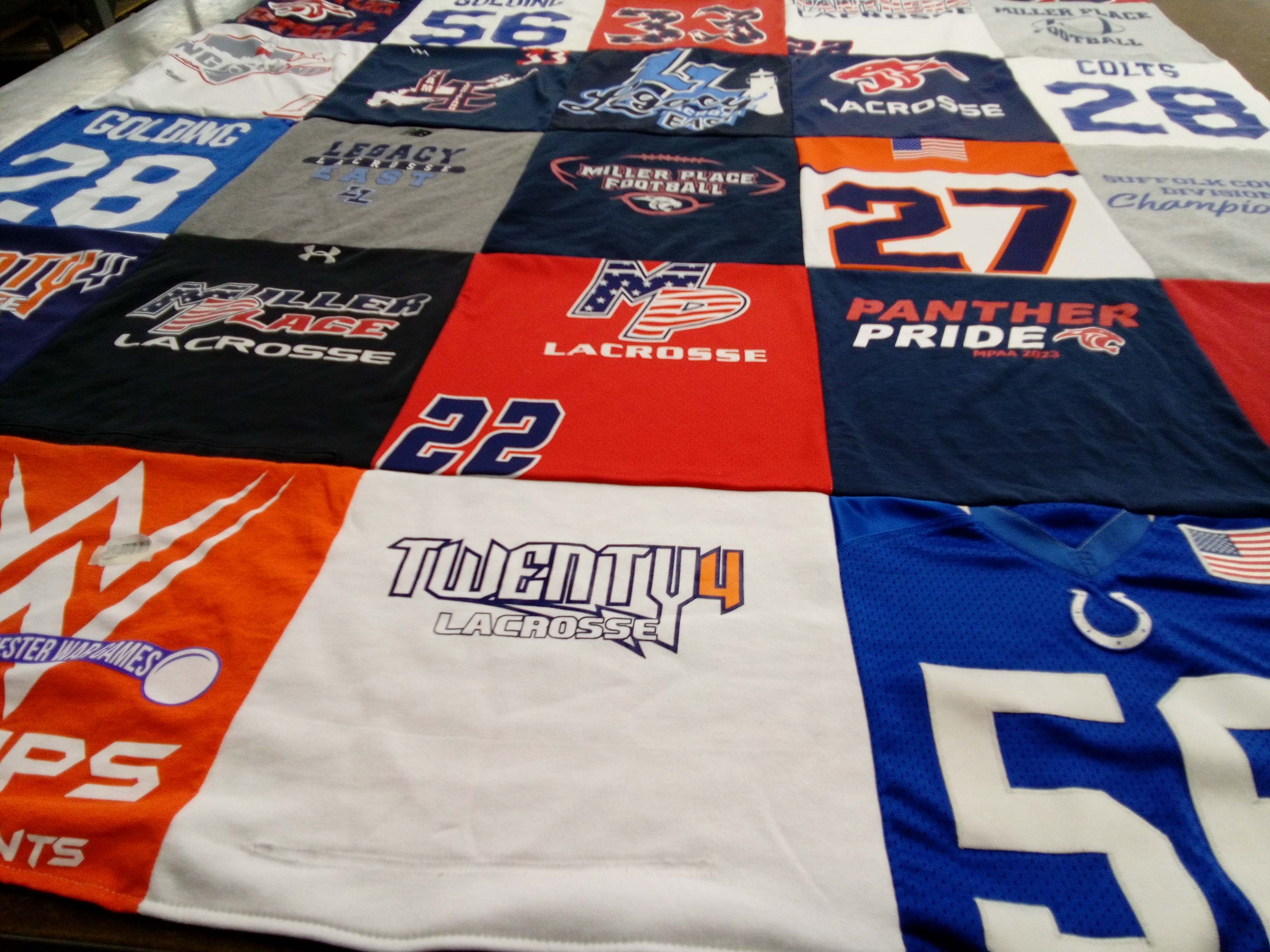 T-shirt quilt from miller place high school by Jennifer from NY