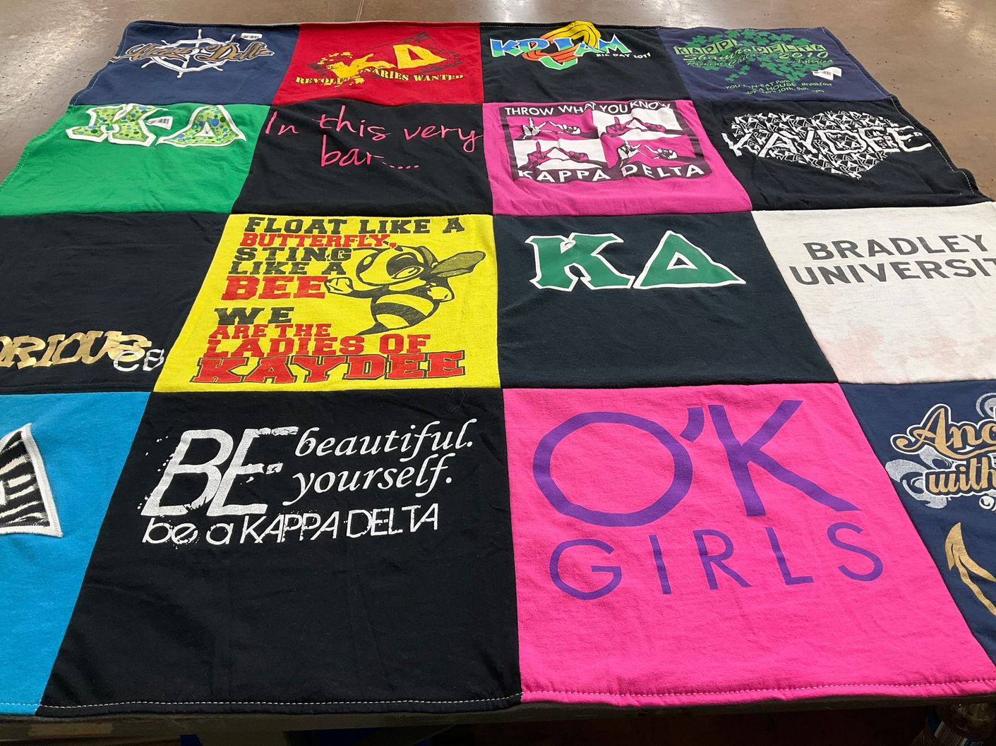 T-shirt quilt from bradley university by Shannon from KY