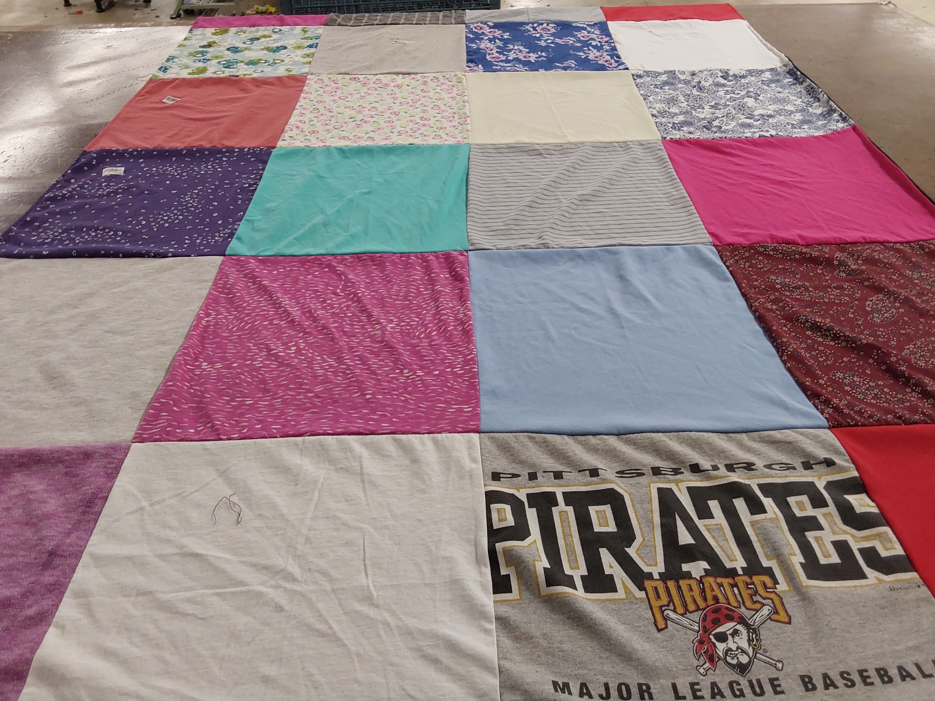 T-shirt quilt featuring pittsburgh pirates by Karen from PA