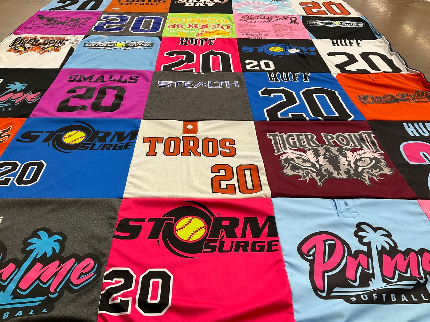 T-shirt quilt featuring storm surge, tiger point by Andrea from AL