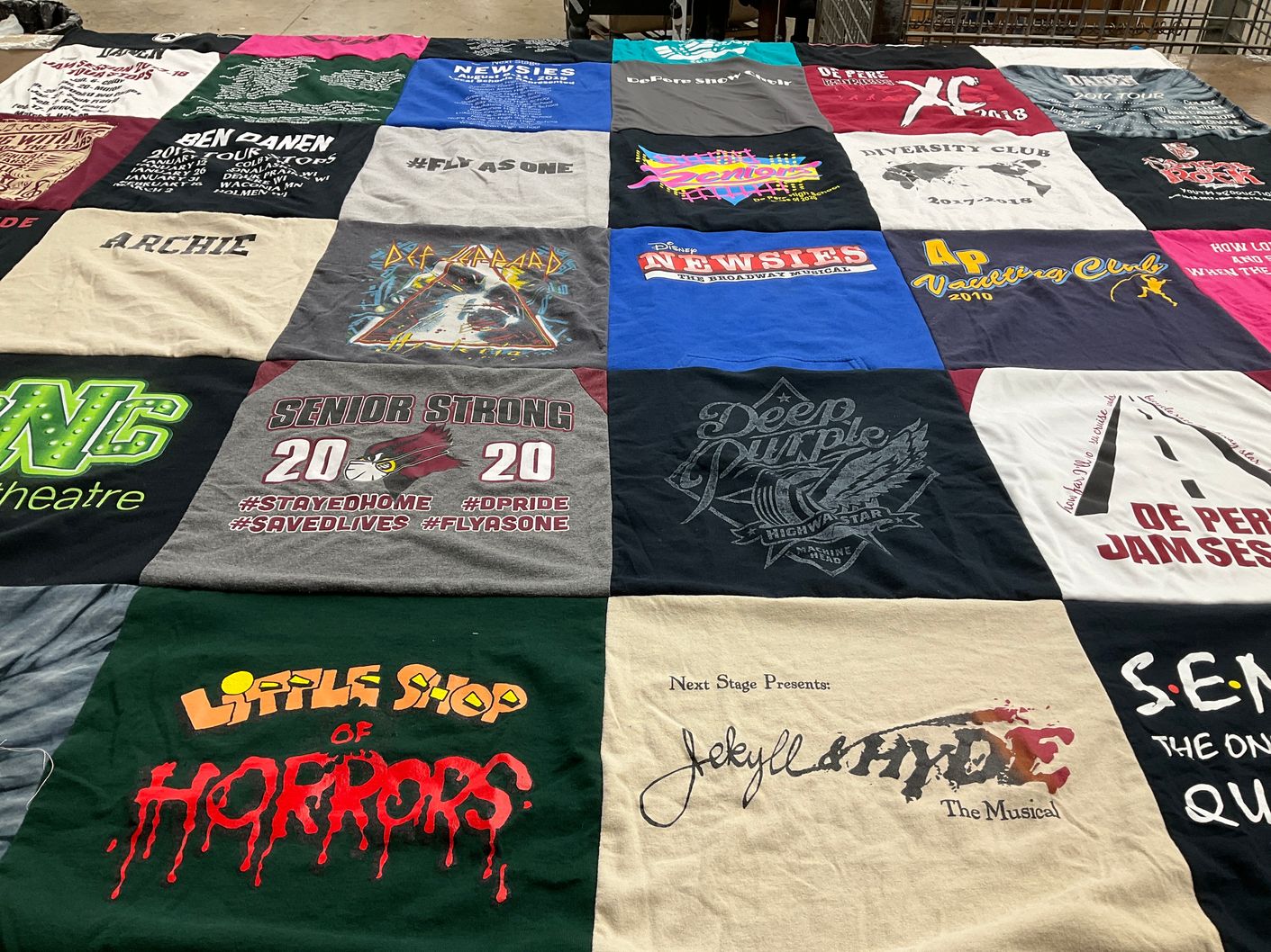 T-shirt quilt from de pere high school by Benjamin from MO