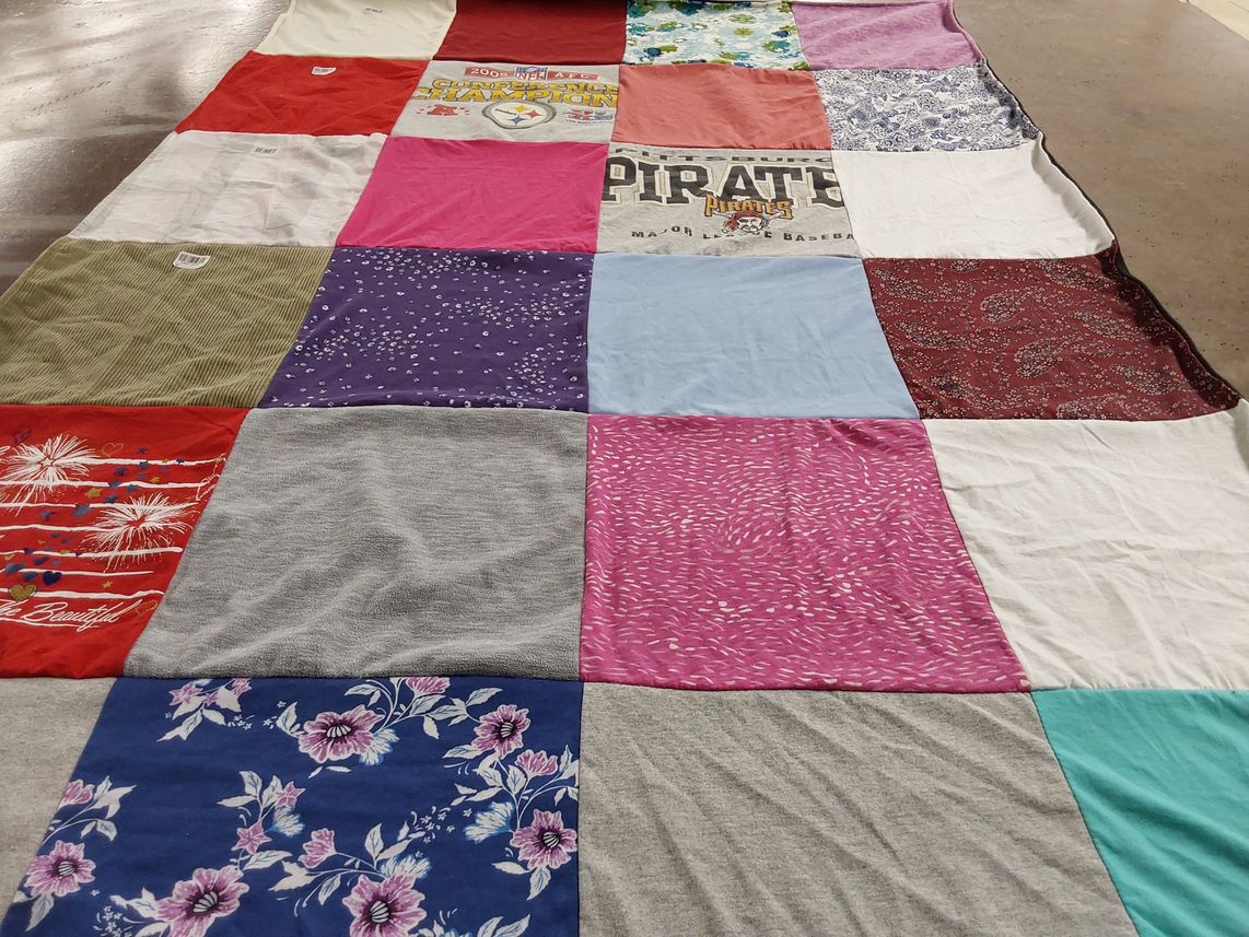 T-shirt quilt featuring pittsburgh pirates by Karen from PA