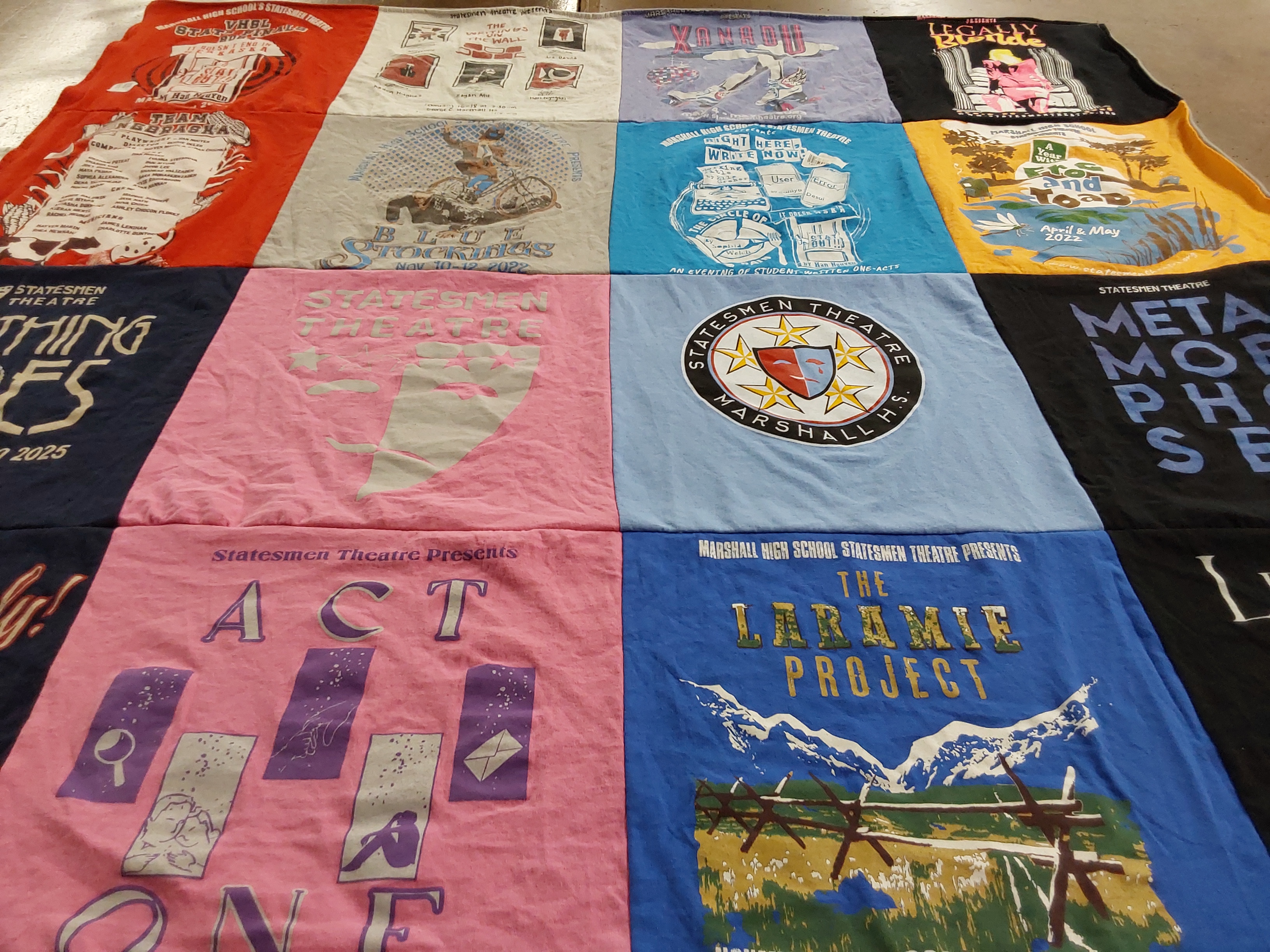 T-shirt quilt from marshall high school by Negar from VA