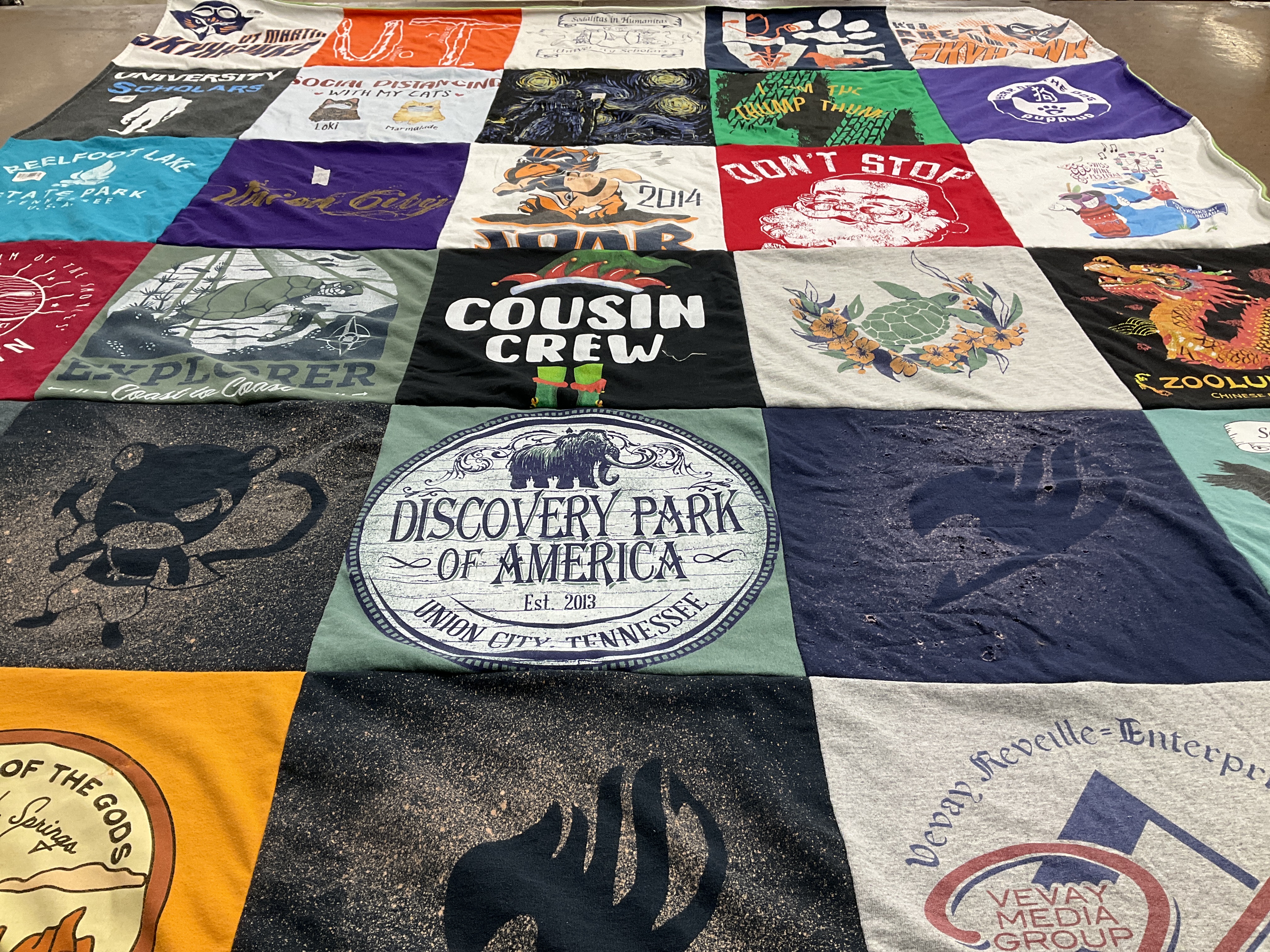 T-shirt quilt from university by Maryann from CO