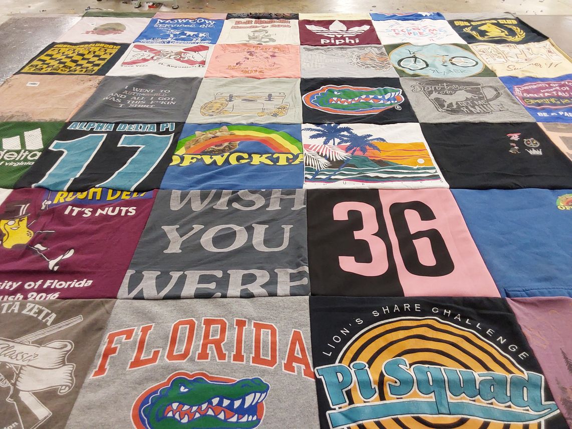 T-shirt quilt from university of florida by Paige from TX