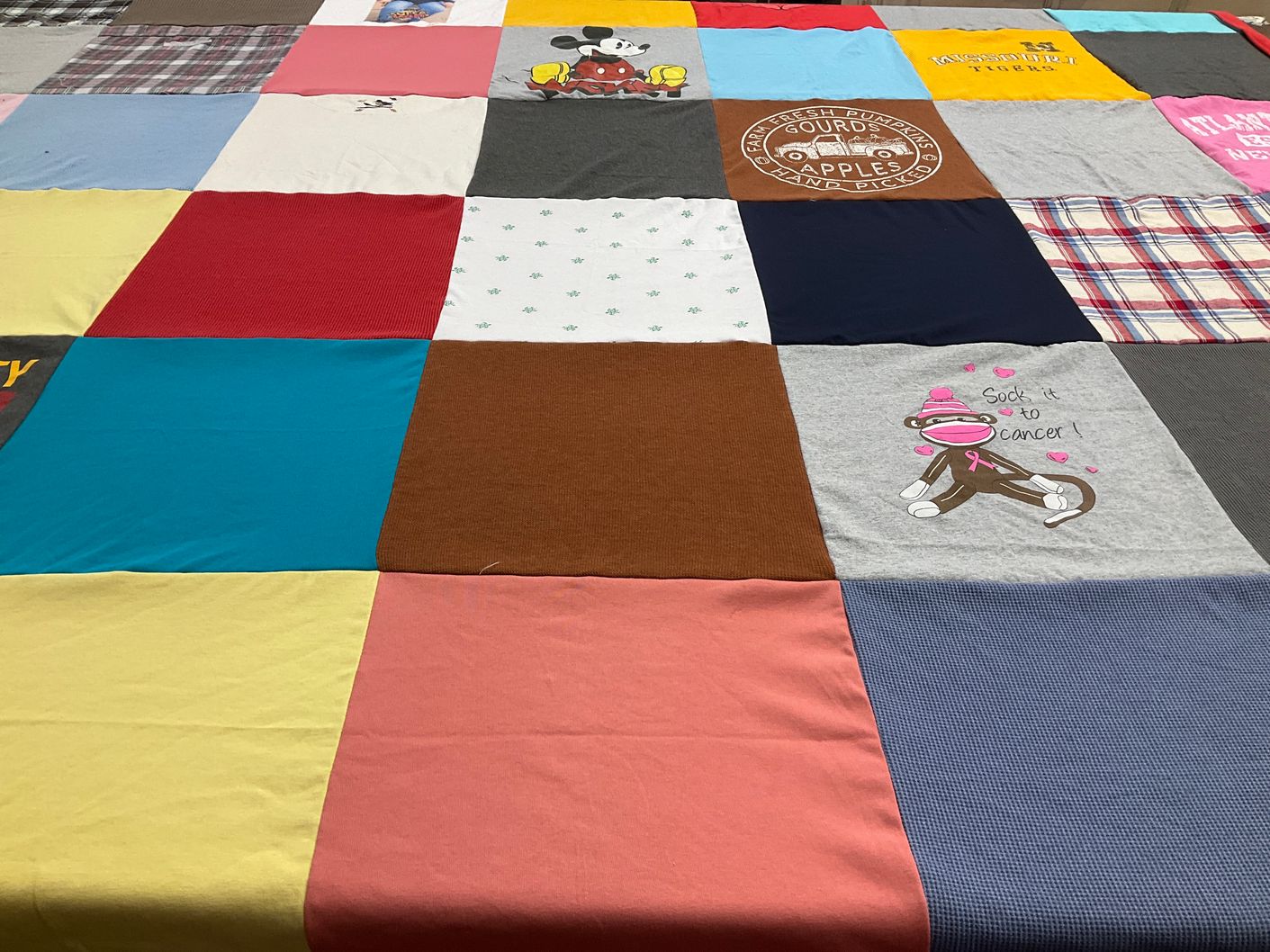 T-shirt quilt from missouri university by DAWN from TN