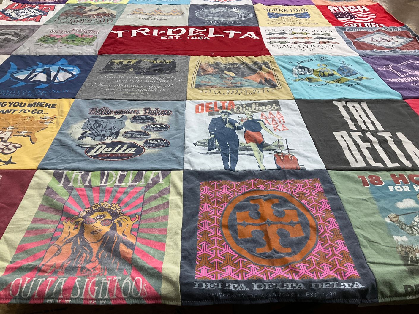 T-shirt quilt from university of arkansas by Jenna from TX