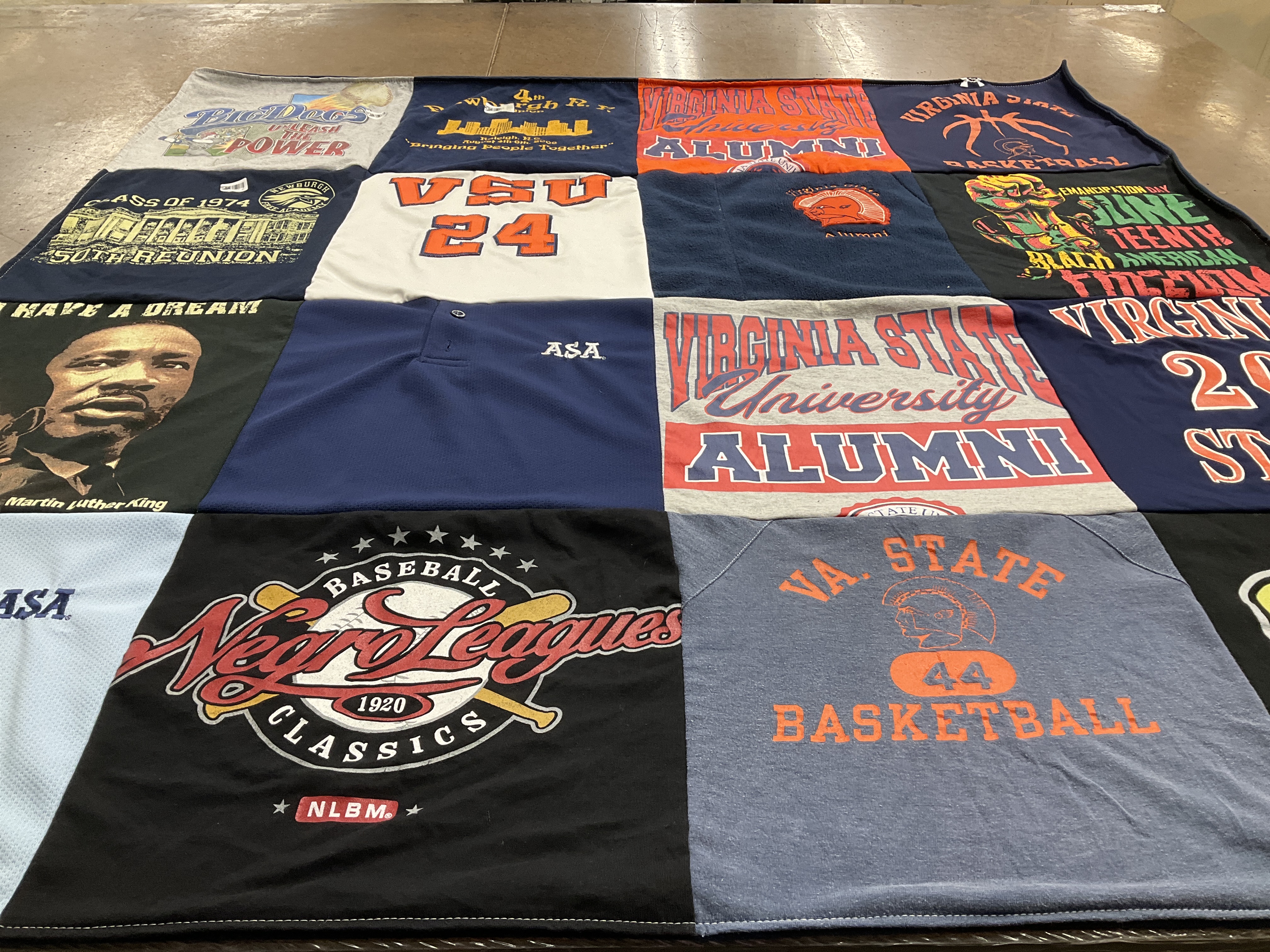 T-shirt quilt featuring virginia state university basketball by bruce from MD