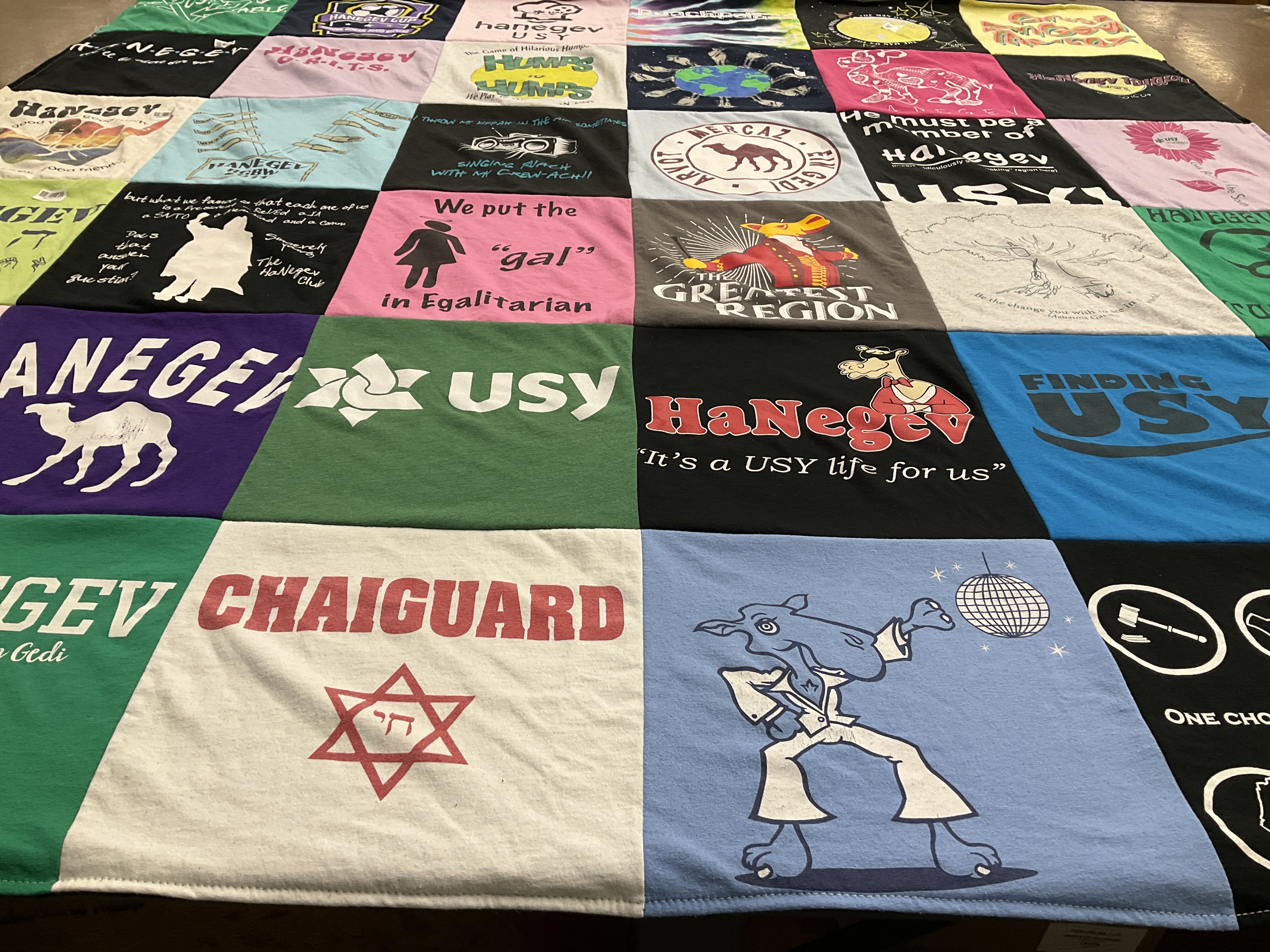 T-shirt quilt with us citizenship, egalitarianism themes by samuel from FL