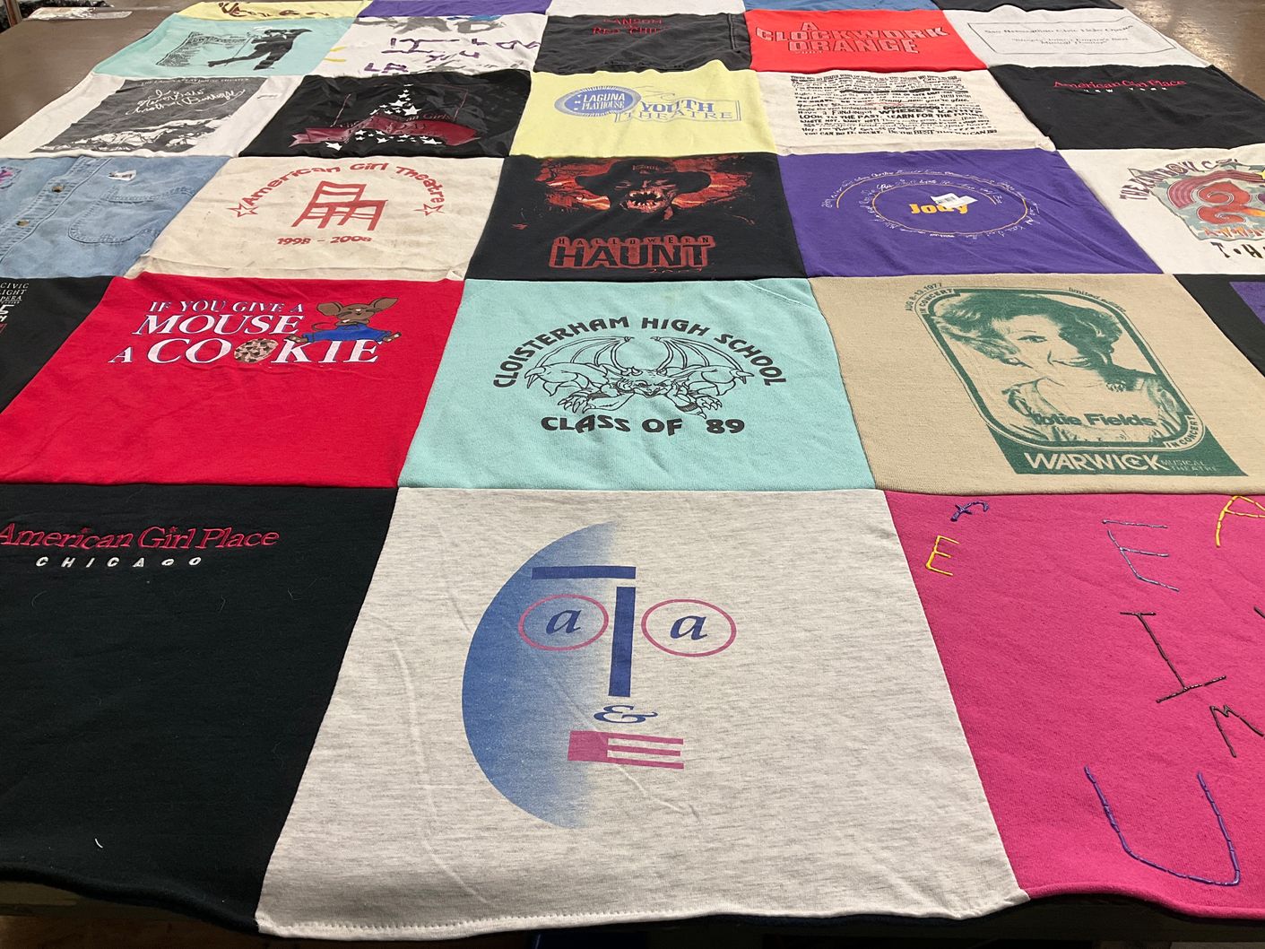 T-shirt quilt from closterham high school by Scott from NY