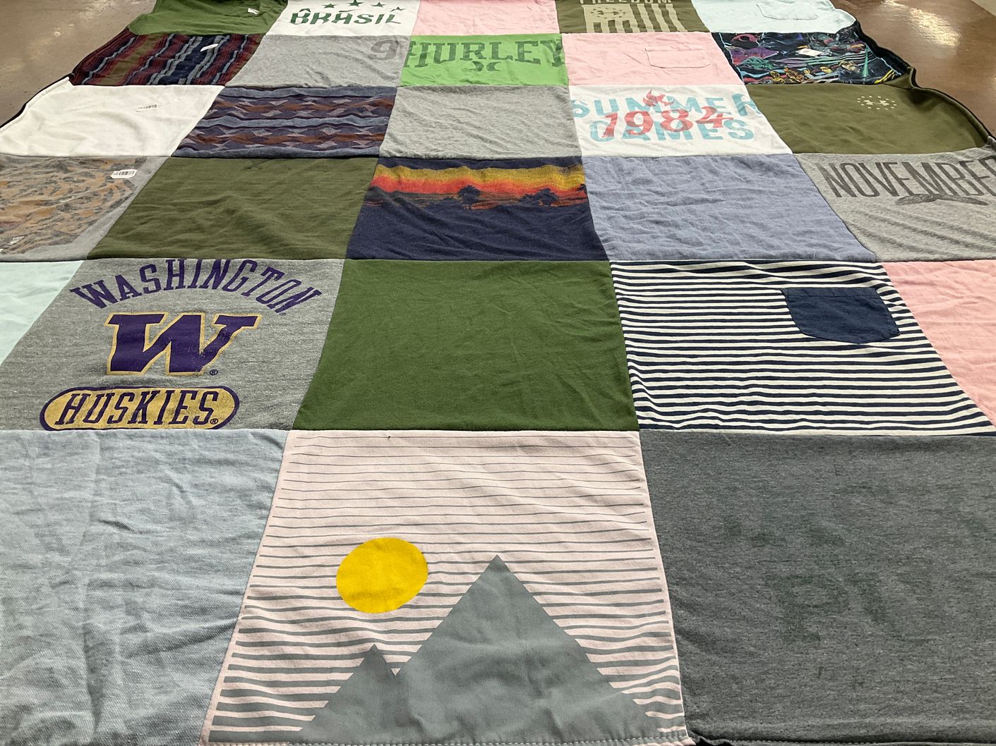 T-shirt quilt featuring university of washington huskies by Leanna from WA