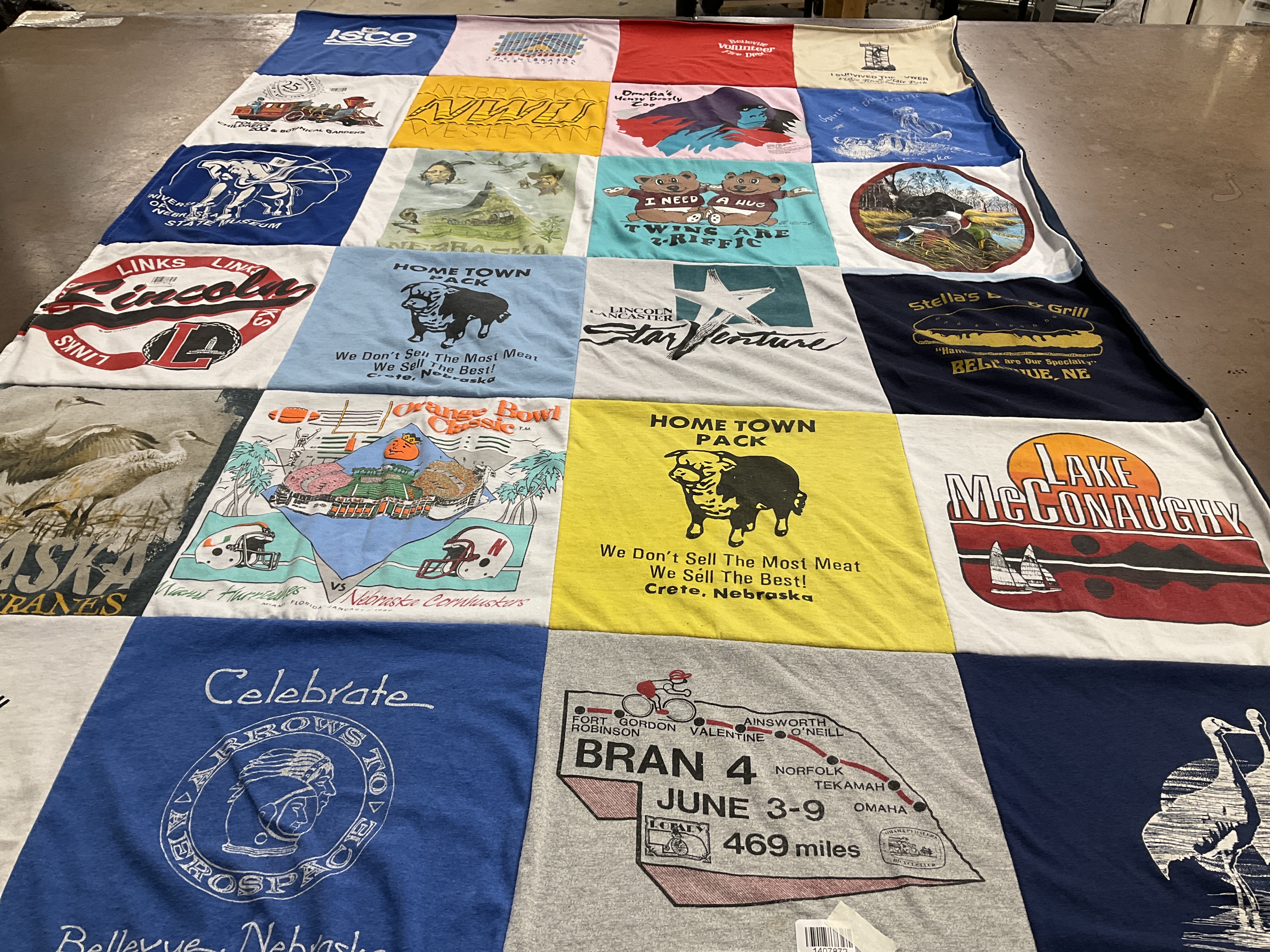 T-shirt quilt featuring nebraska cornhuskers by Carol from TX
