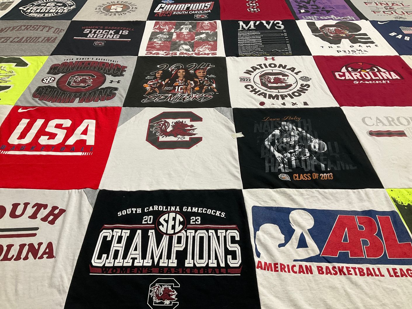 T-shirt quilt featuring south carolina gamecocks by Lisa from SC