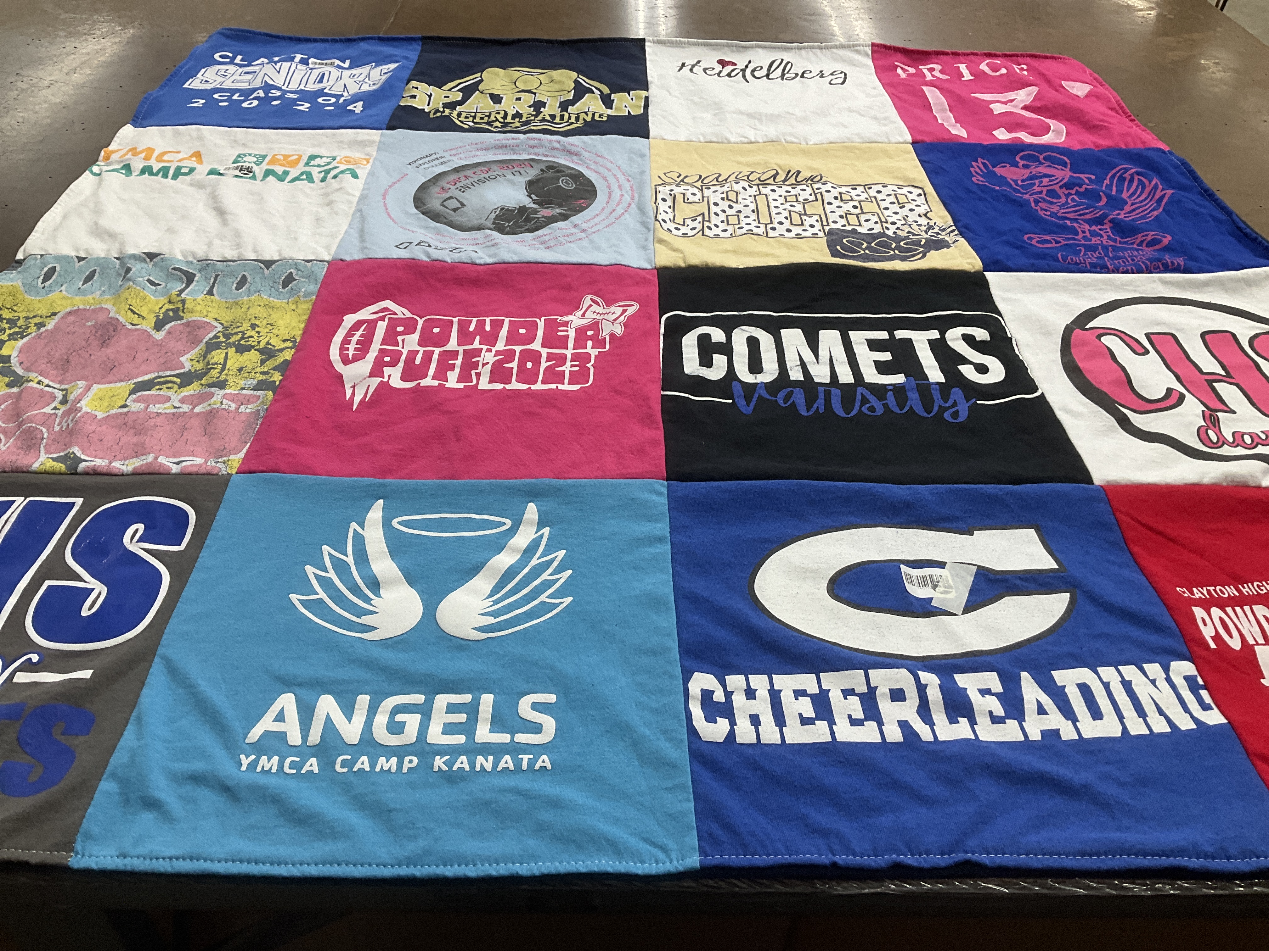 T-shirt quilt featuring clayton high school comets by Francine from NC