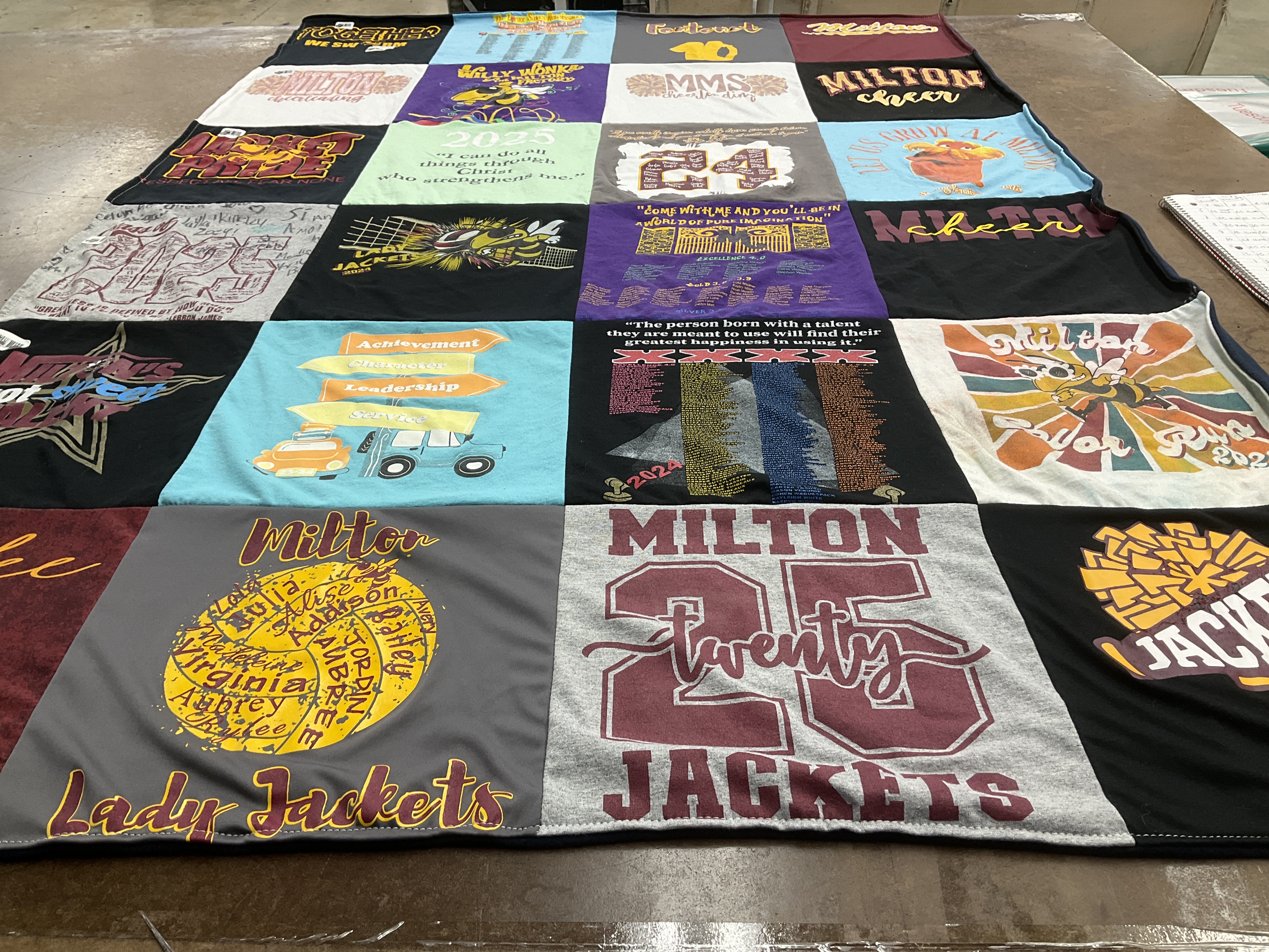T-shirt quilt featuring milton lady jackets by MELINDA from LA