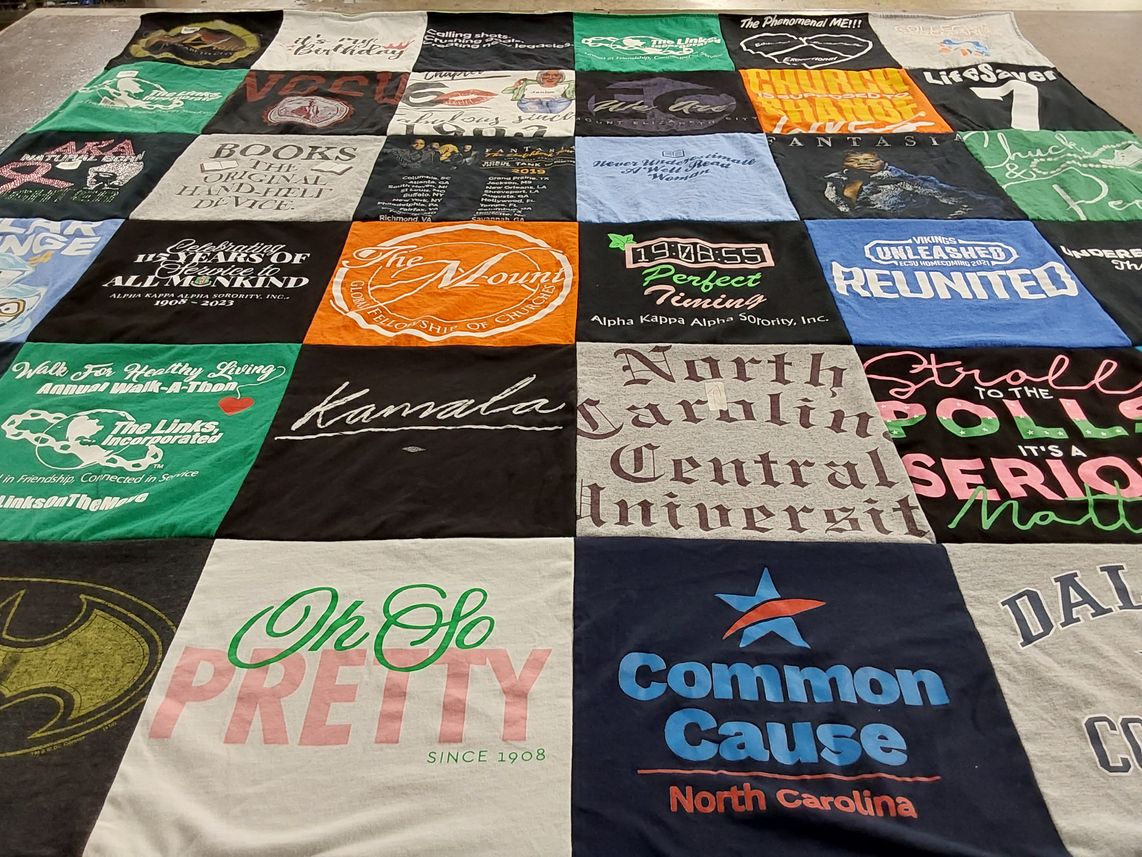T-shirt quilt from north carolina central university by Janice from NC