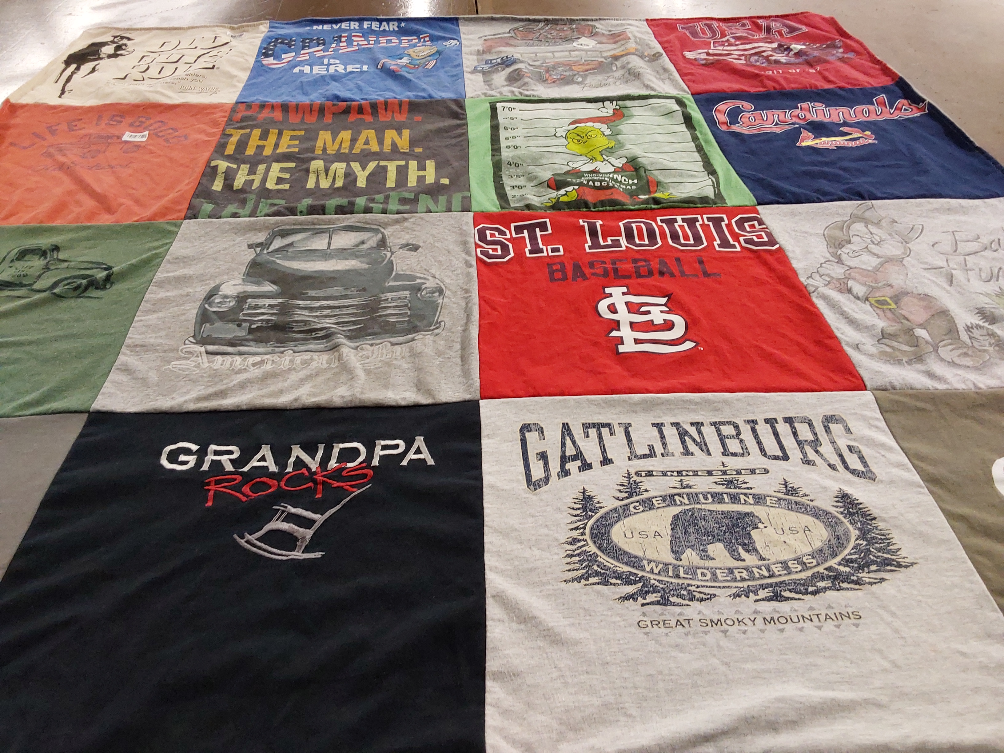T-shirt quilt featuring st. louis cardinals by Amanda from AR