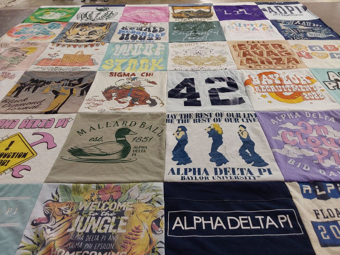 T-shirt quilt from baylor university by Marianne  from TX