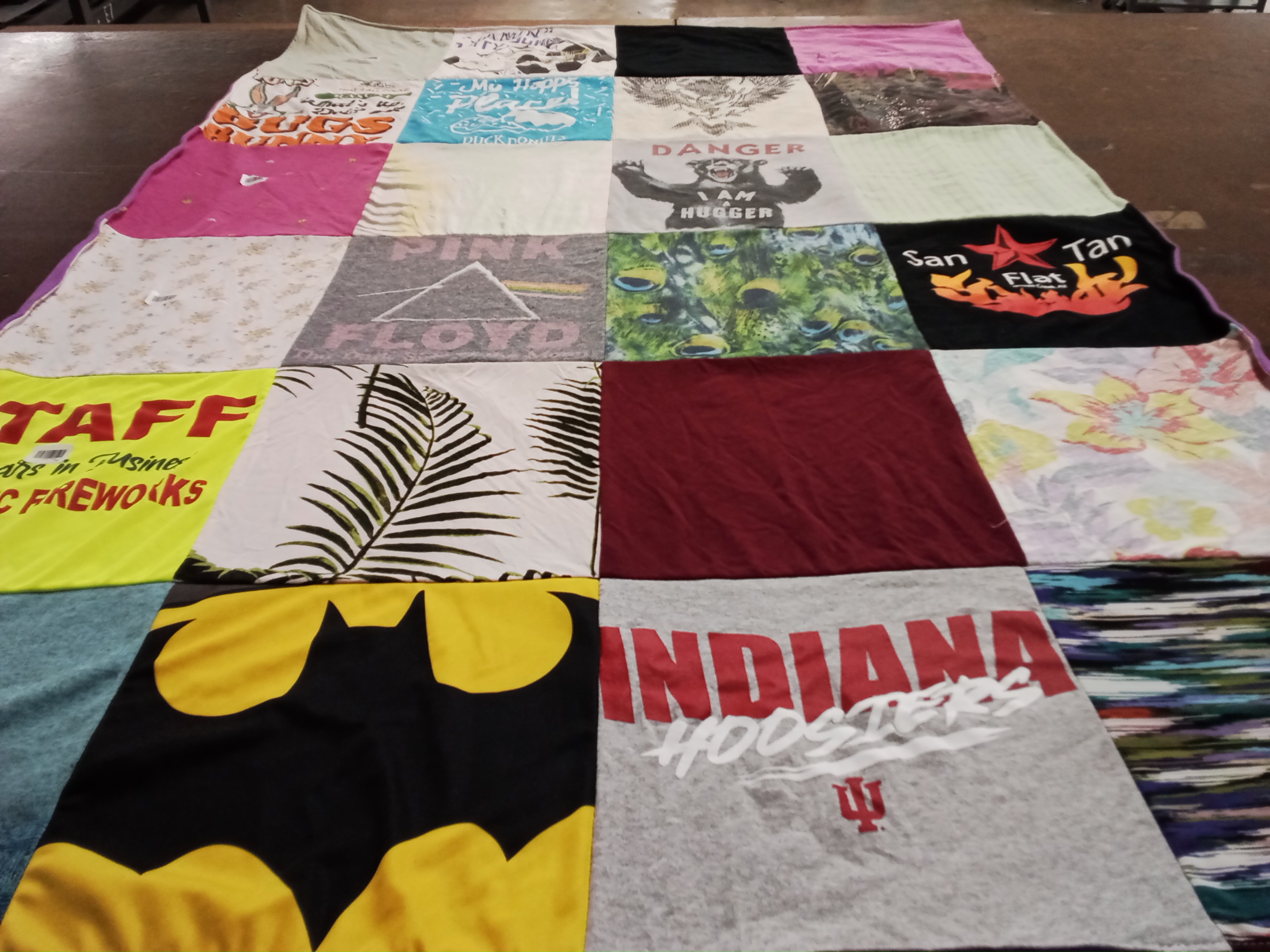 T-shirt quilt featuring indiana hoosiers by Jessica from AZ