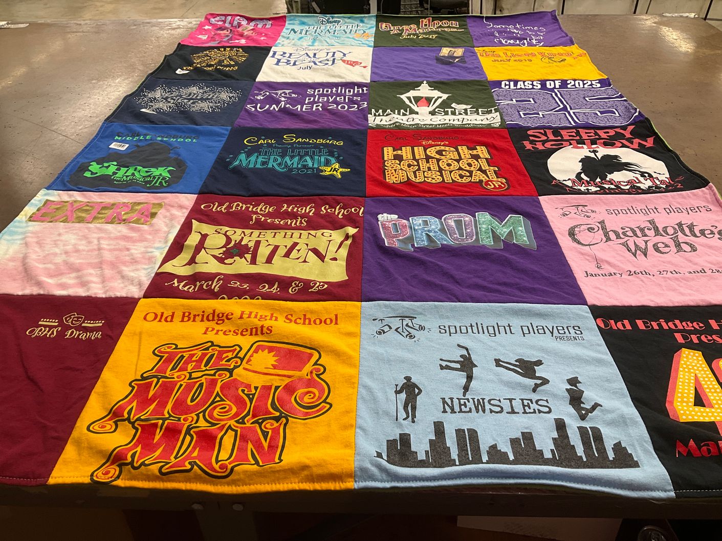 T-shirt quilt from old bridge high school by Nicole from NJ