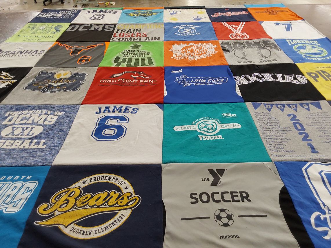 T-shirt quilt featuring rockies, dcms by Alexander from KY
