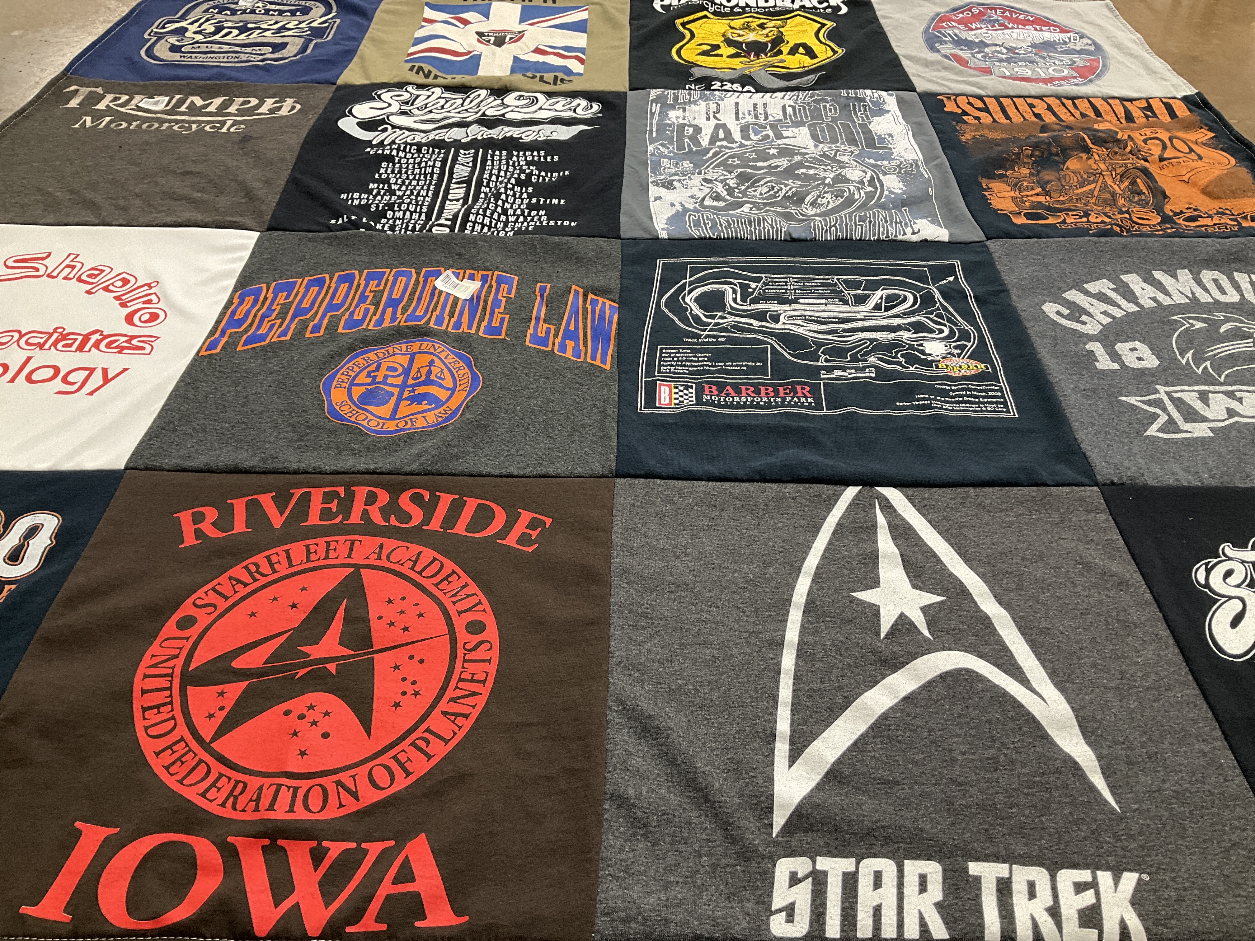 T-shirt quilt featuring riverside by MICHAEL from NC