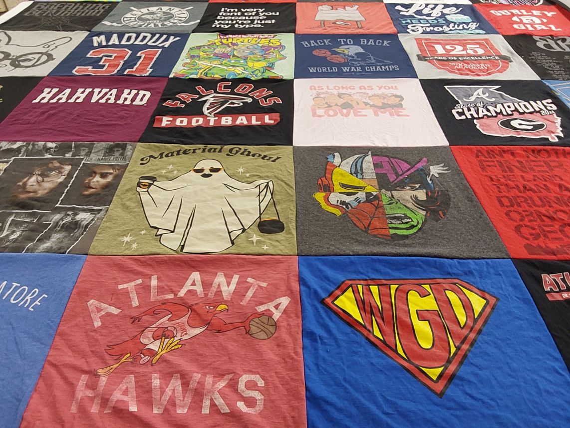 T-shirt quilt featuring atlanta hawks by Anna from GA