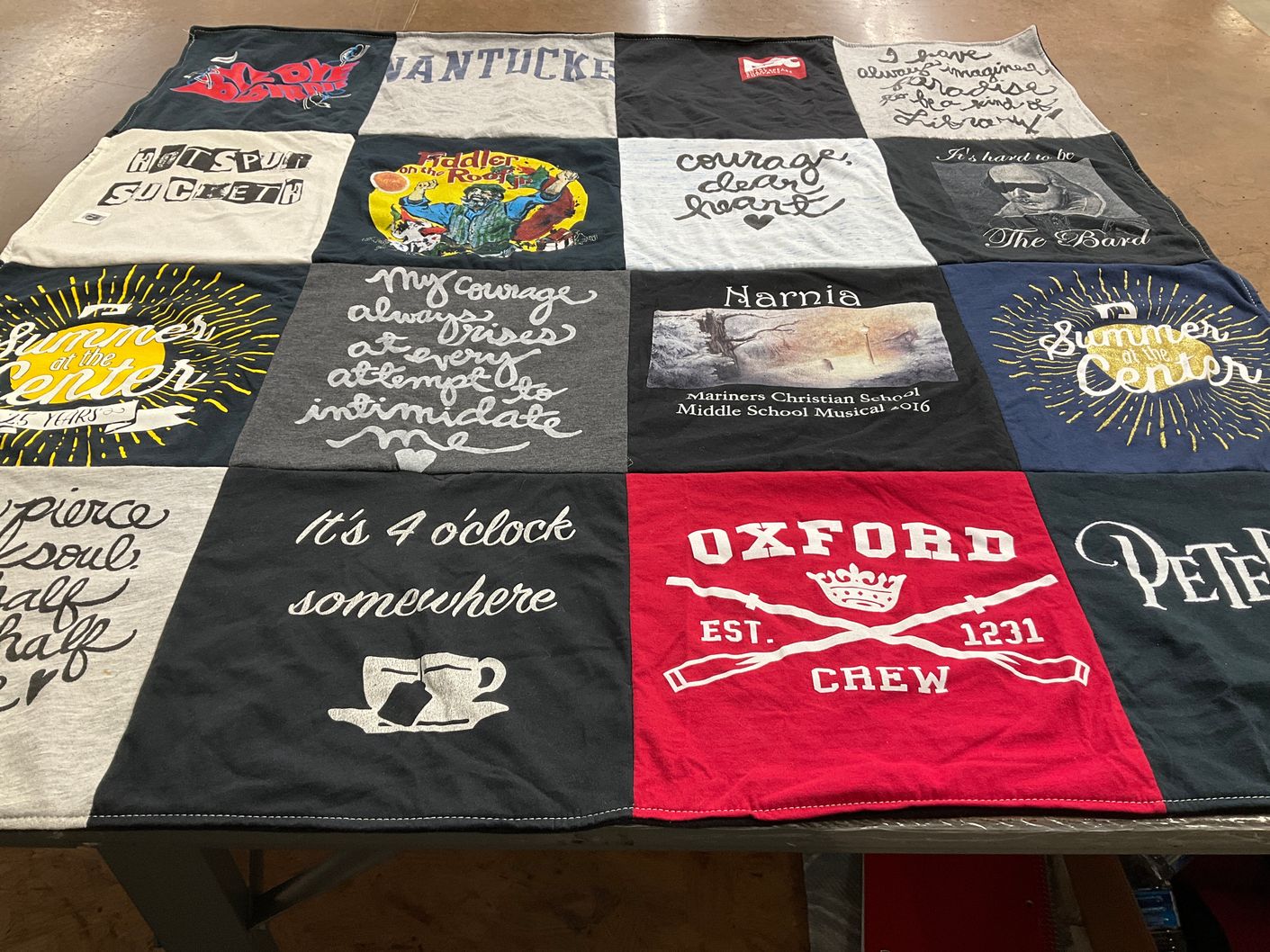 T-shirt quilt featuring oxford crew by Katelyn from CA