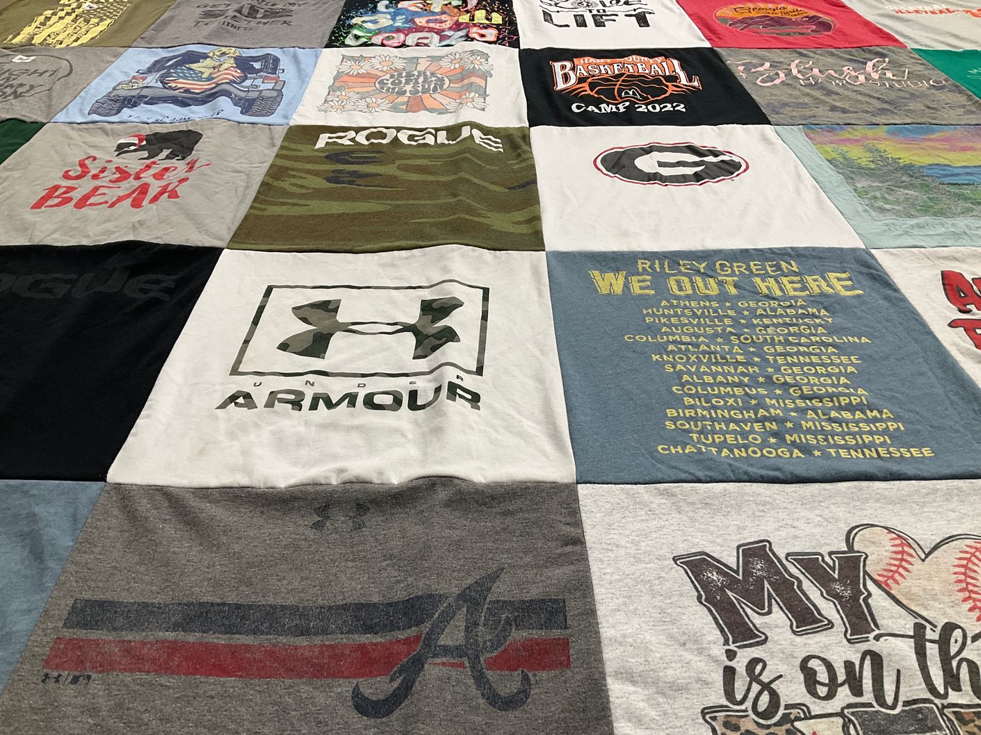T-shirt quilt featuring atlanta braves by Lynne from GA