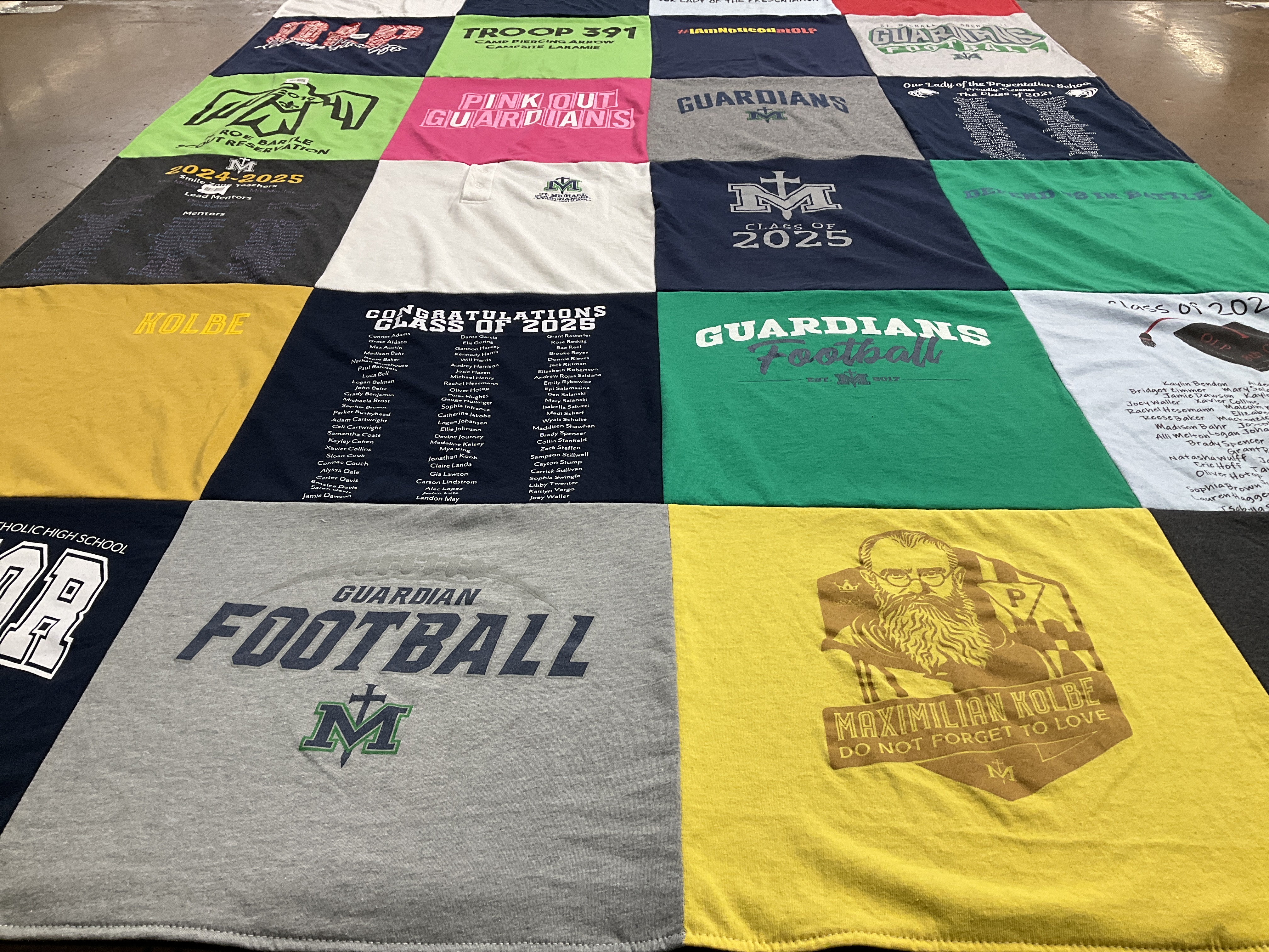 T-shirt quilt featuring guardians football by Misty from MO