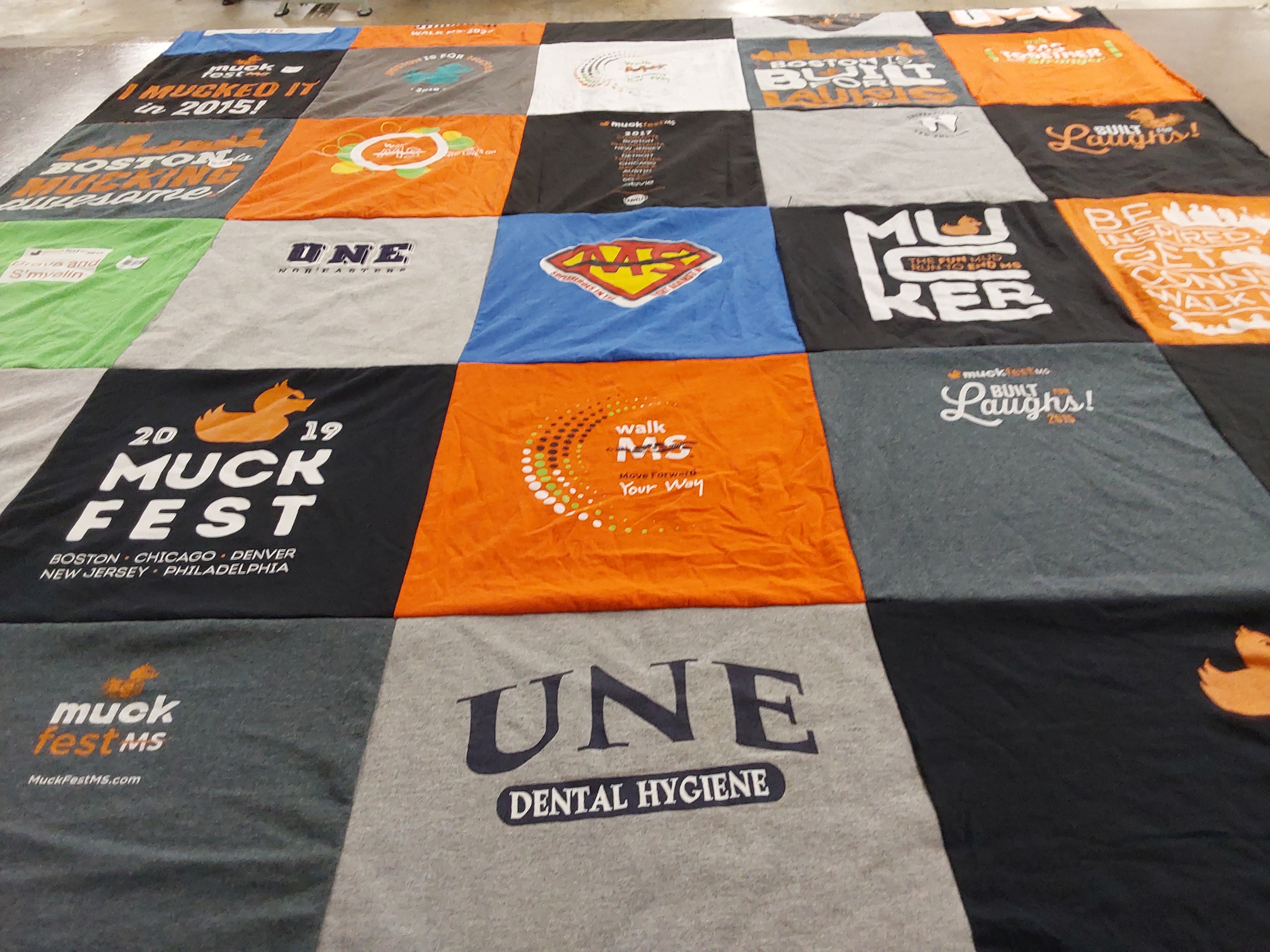 T-shirt quilt from une university by Stefanie from NH