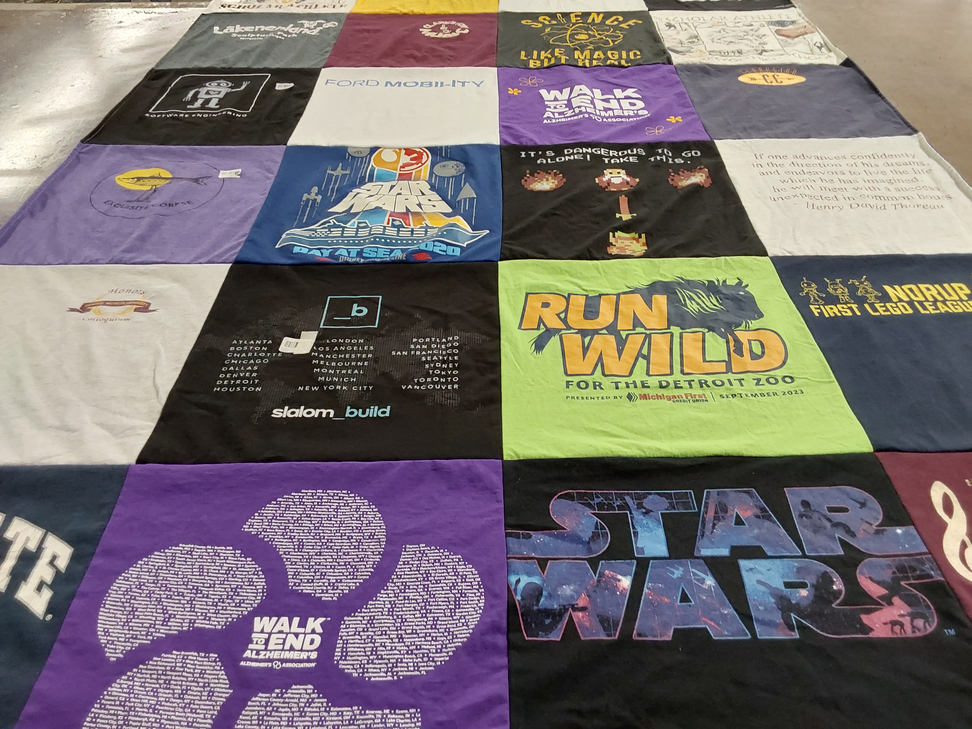T-shirt quilt from michigan state university by Jeffrey from MI
