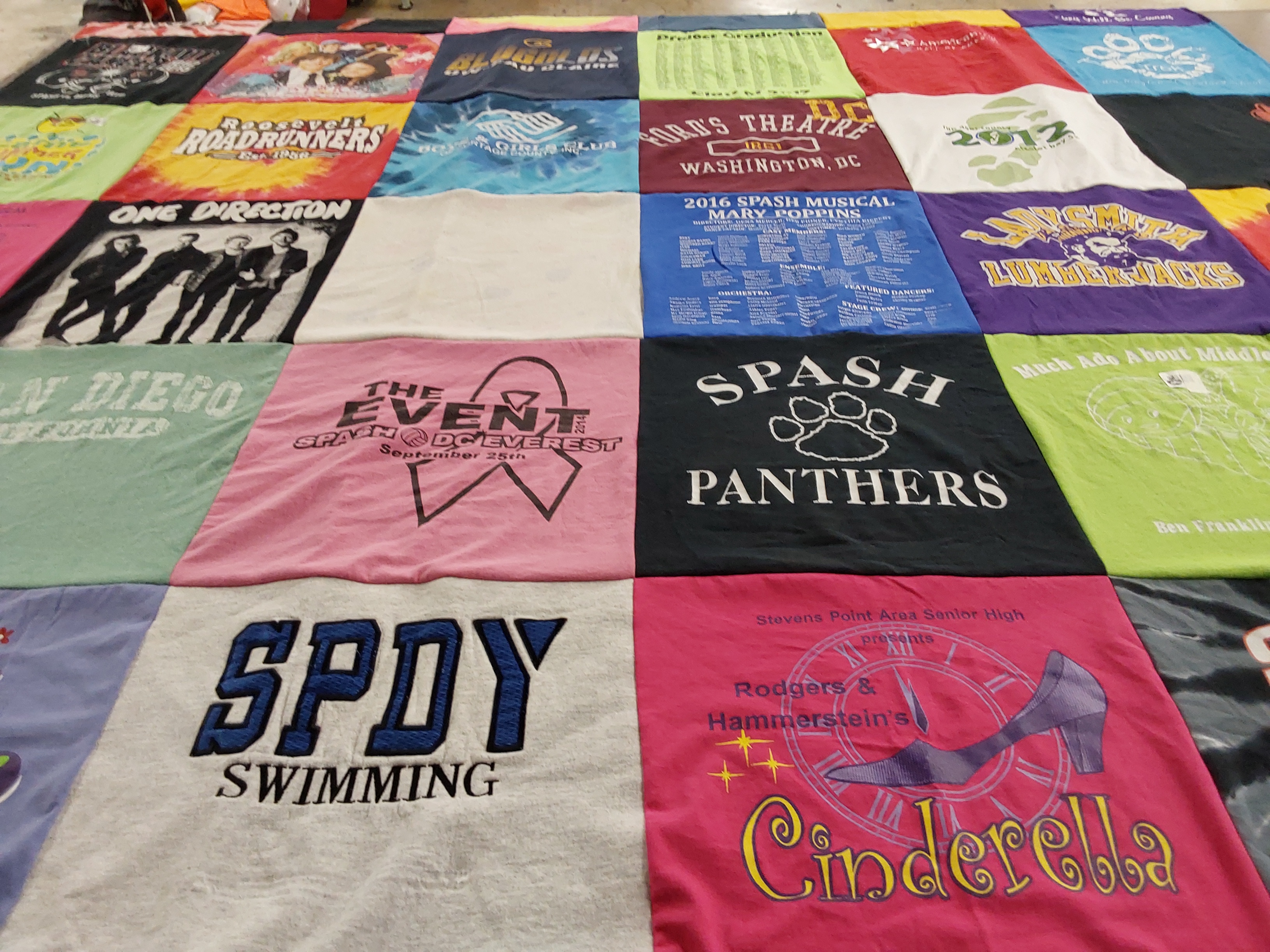 T-shirt quilt featuring spash panthers by Shannon from WI