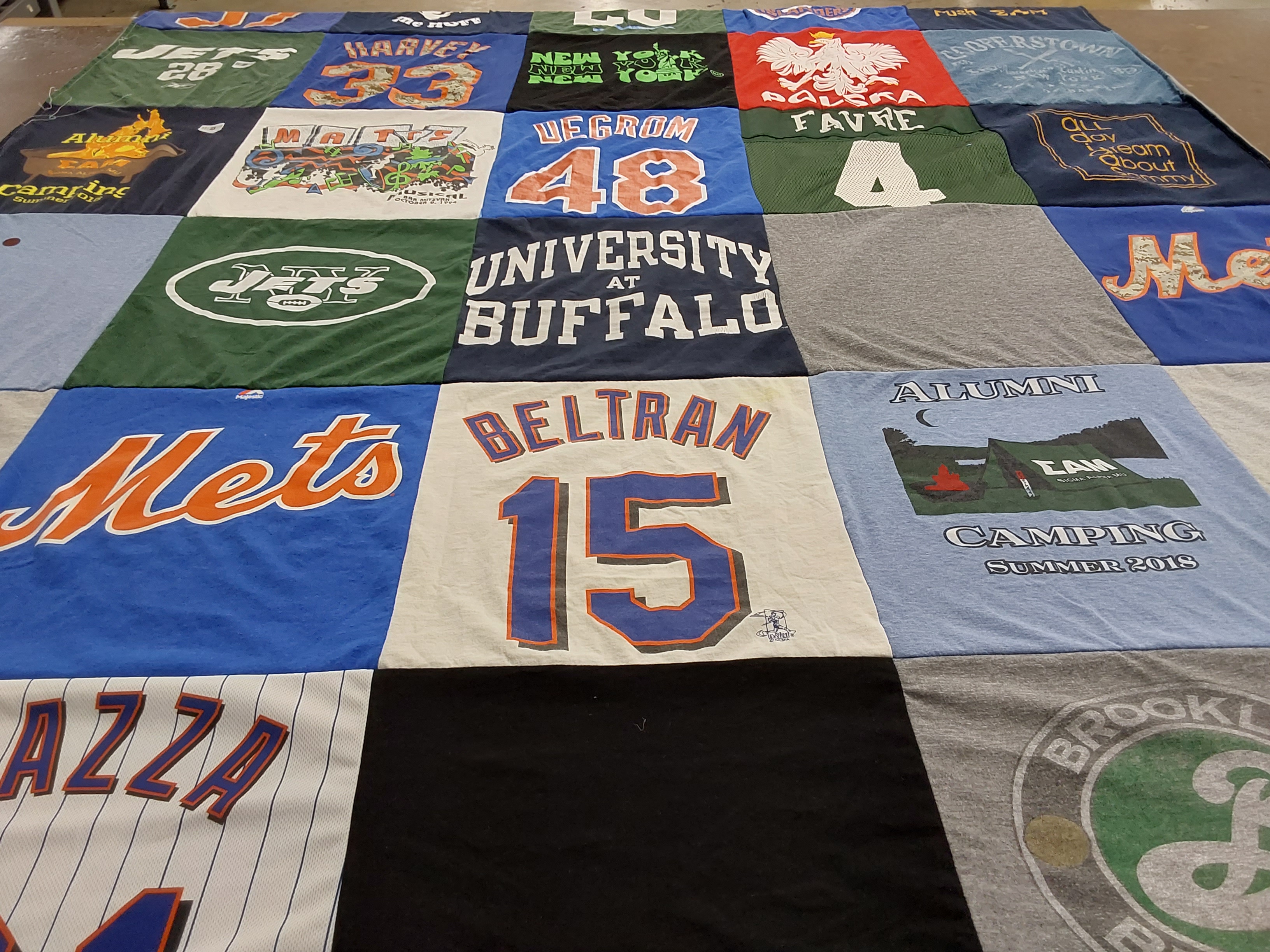 T-shirt quilt featuring new york mets by Erica from NY