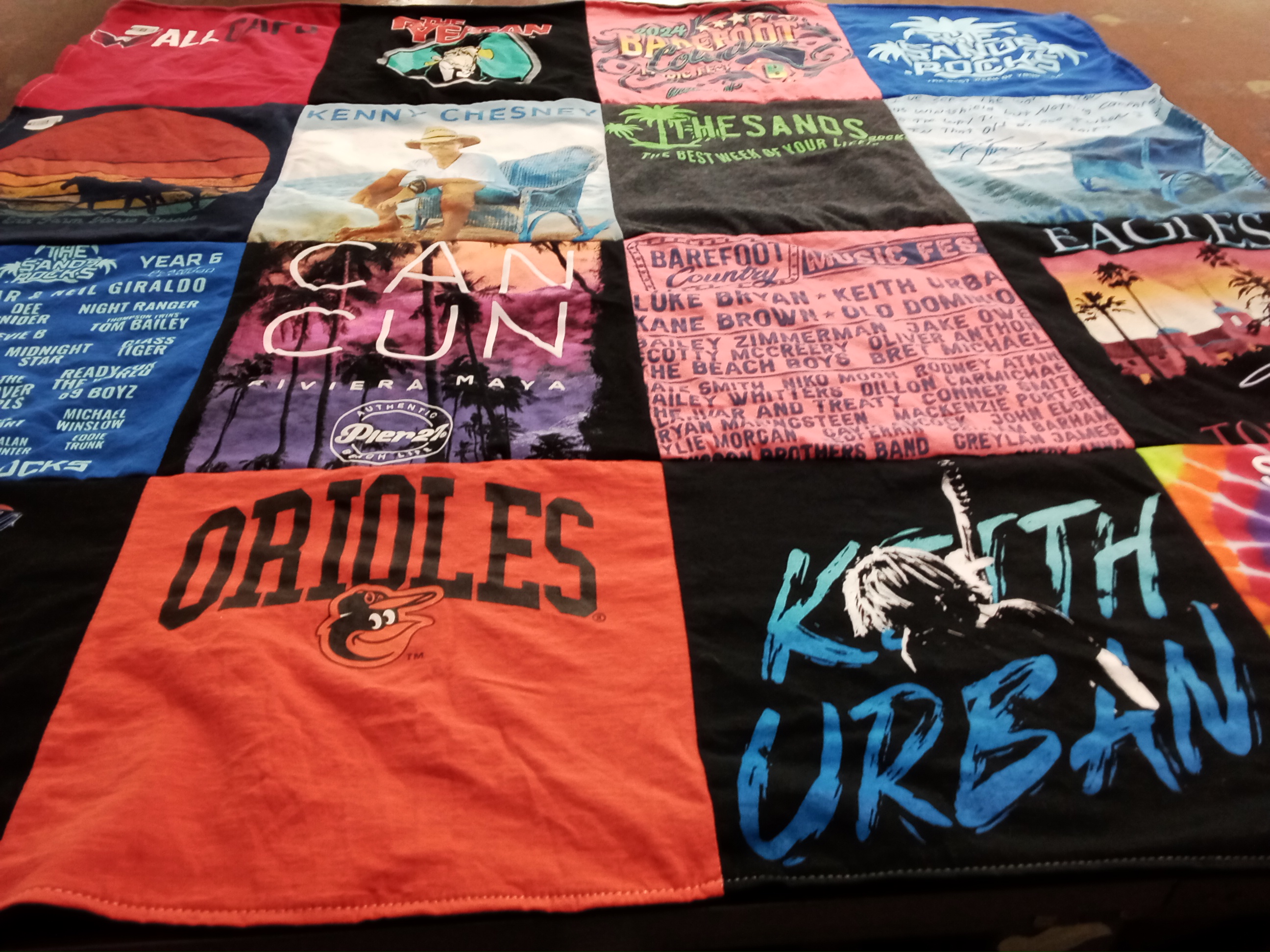 T-shirt quilt featuring orioles by Jennie from MD