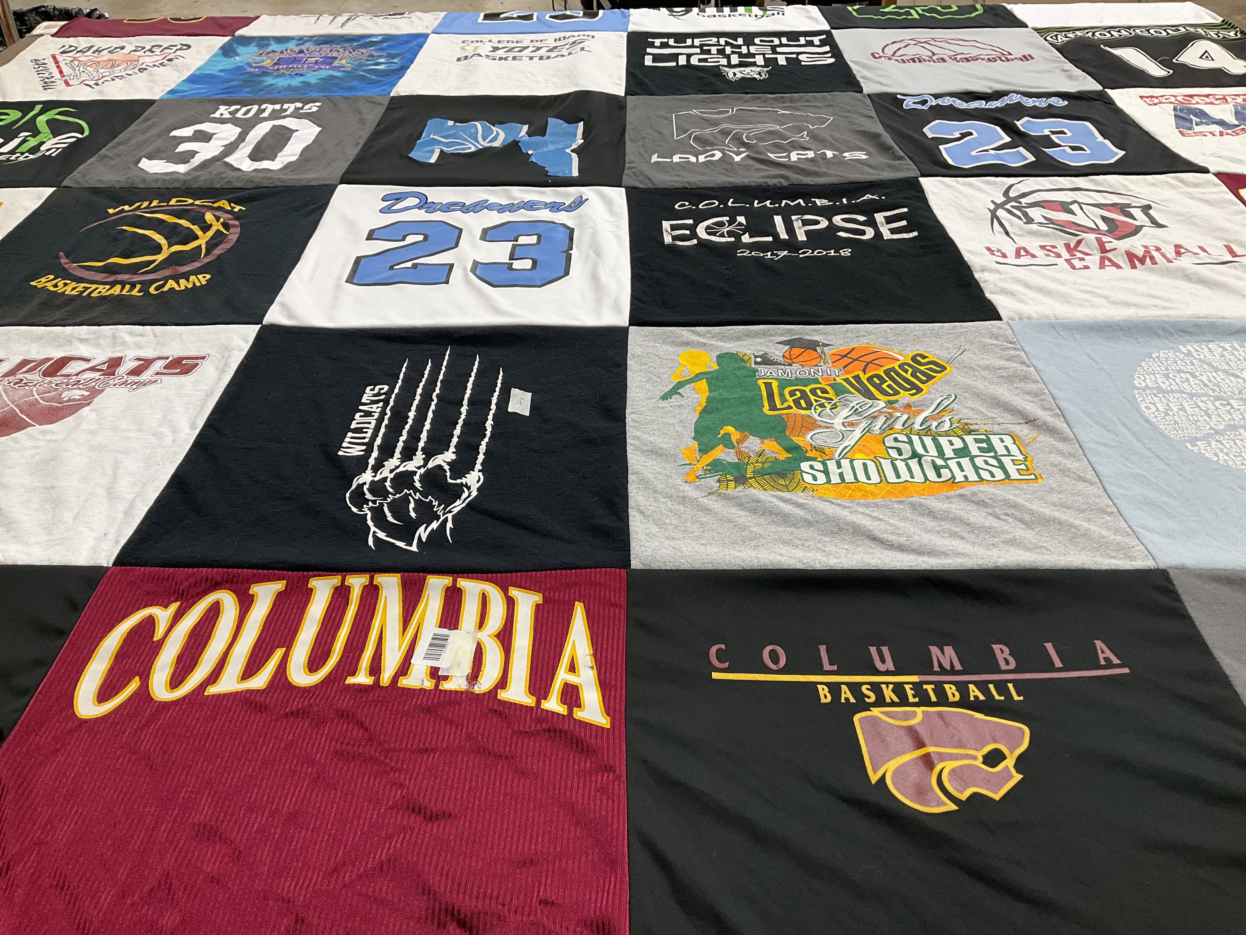 T-shirt quilt featuring wildcats basketball camp, columbia basketball by Wendy  from ID