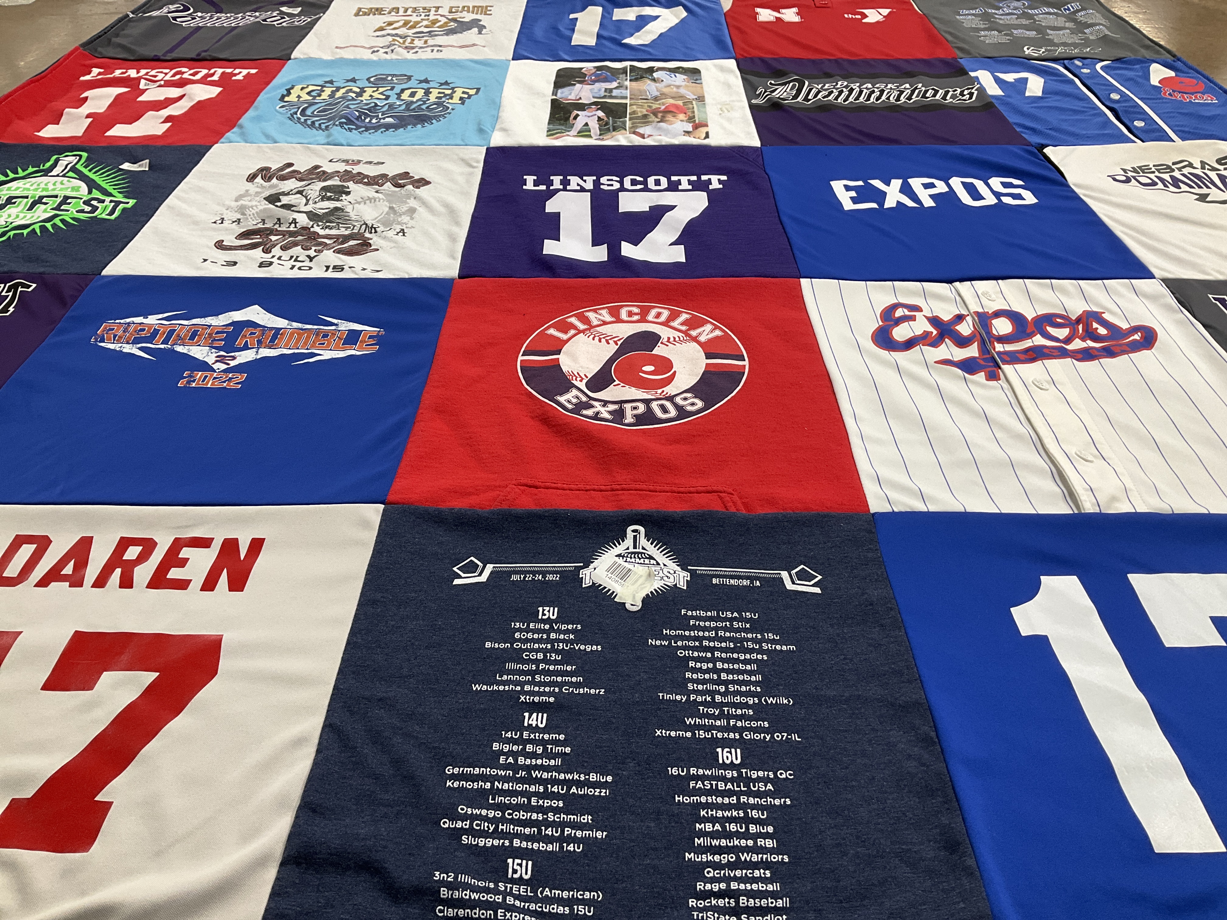 T-shirt quilt featuring lincoln expos by JD from NE