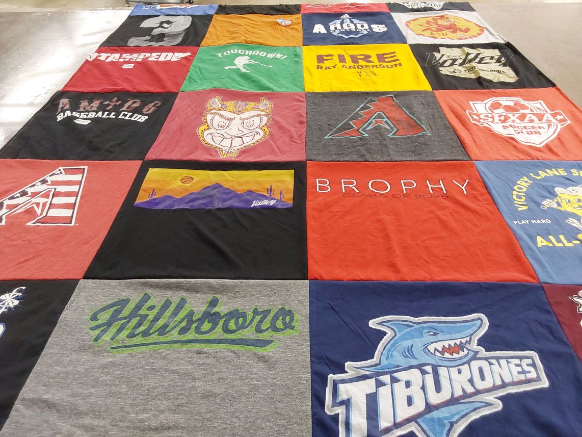 T-shirt quilt featuring tiburon, stampede by Patrick J from AZ