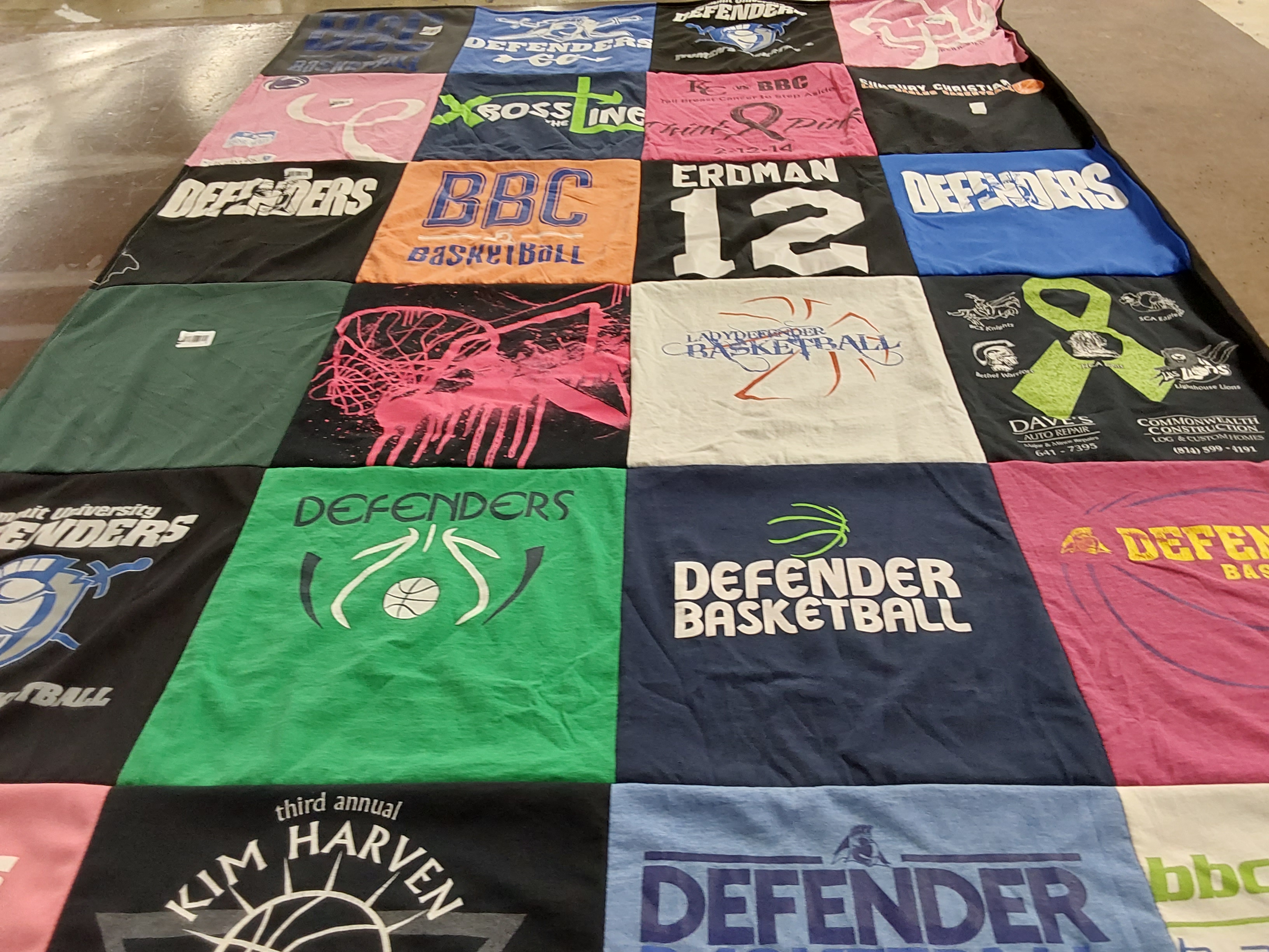 T-shirt quilt featuring gordon college defenders by Carissa from PA