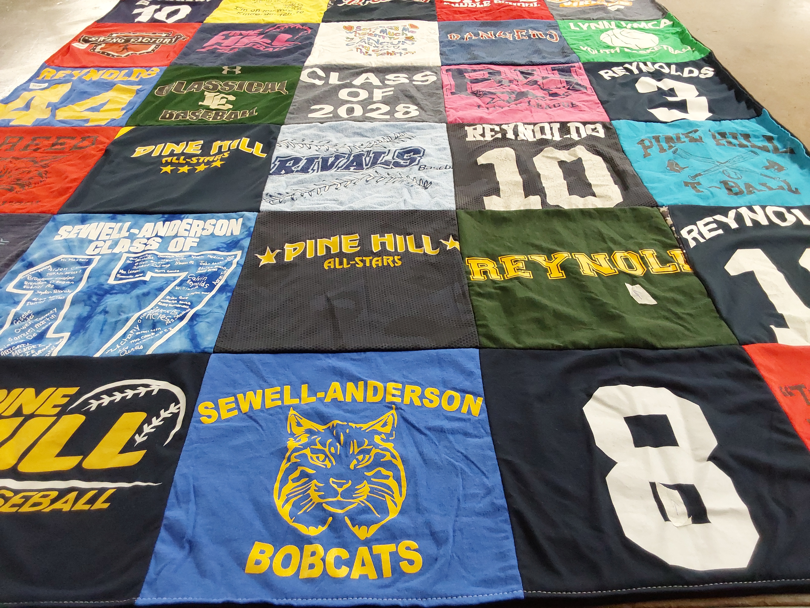 T-shirt quilt featuring pine hill t-ball by Michelle from MA