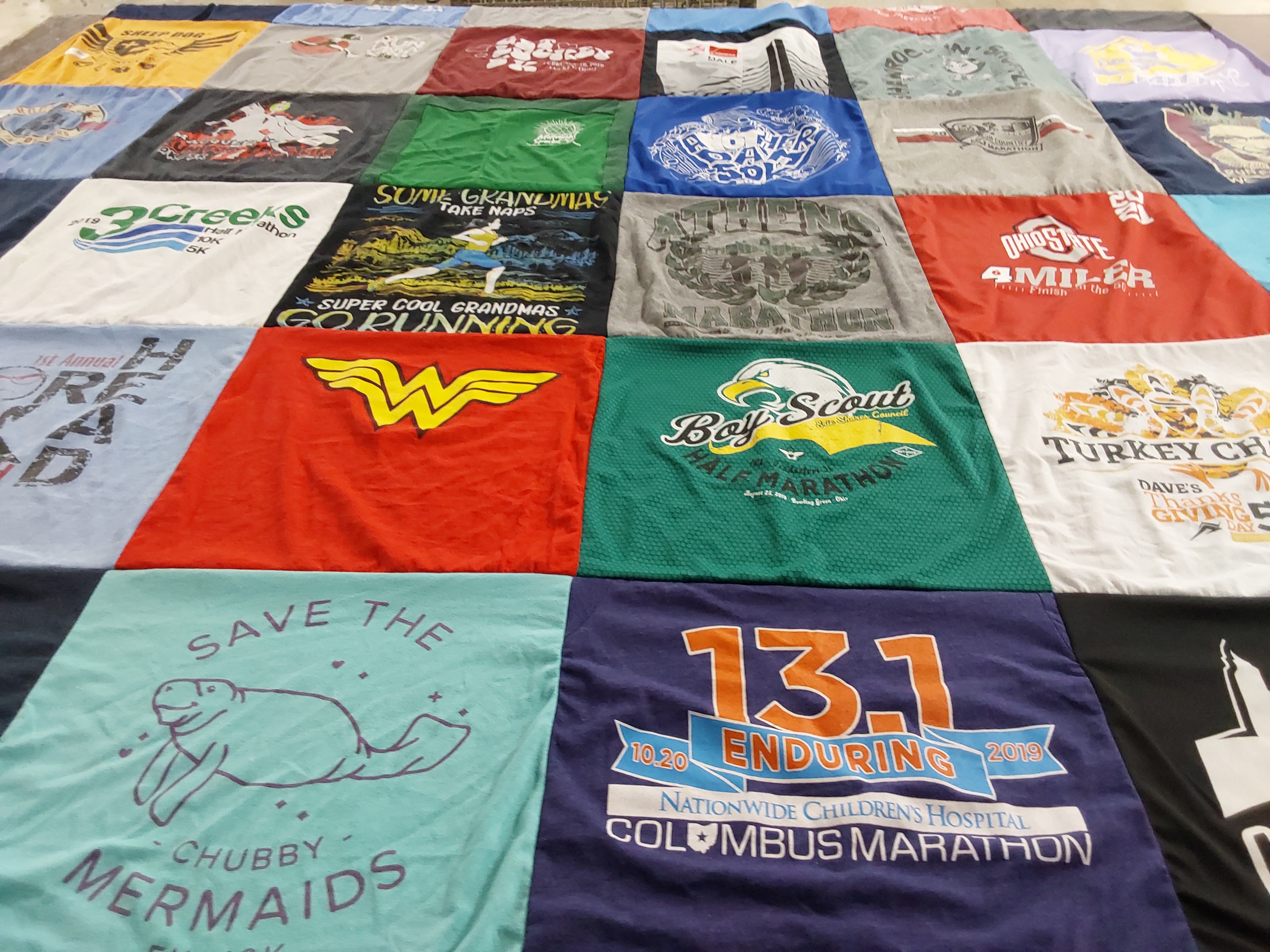 T-shirt quilt from ohio state university by Dawn from OH