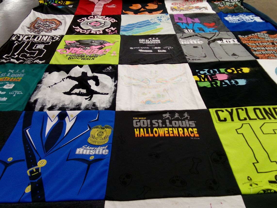 T-shirt quilt featuring cyclone athletics by Heather from KY