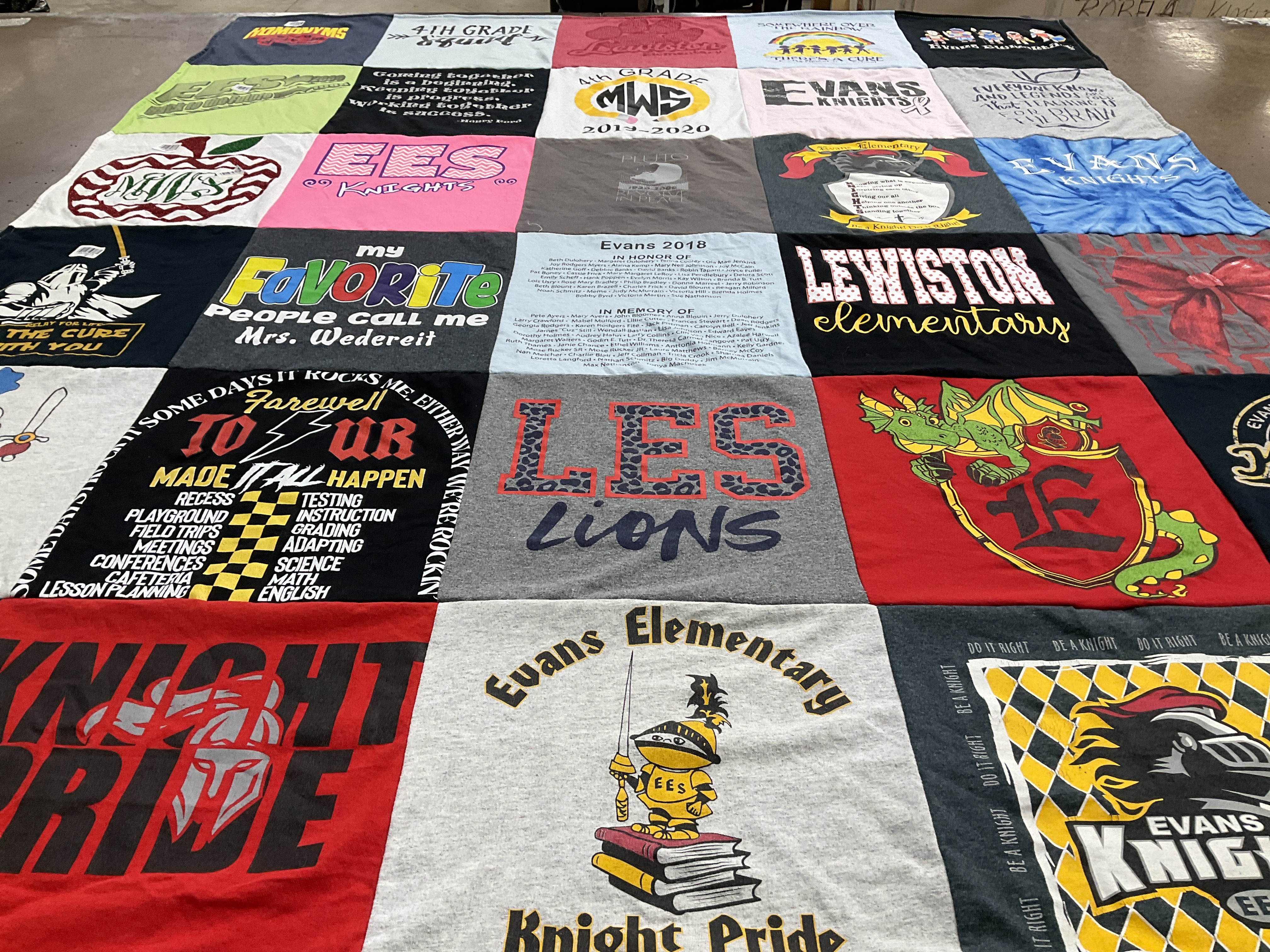 T-shirt quilt featuring knights by Meghan from GA