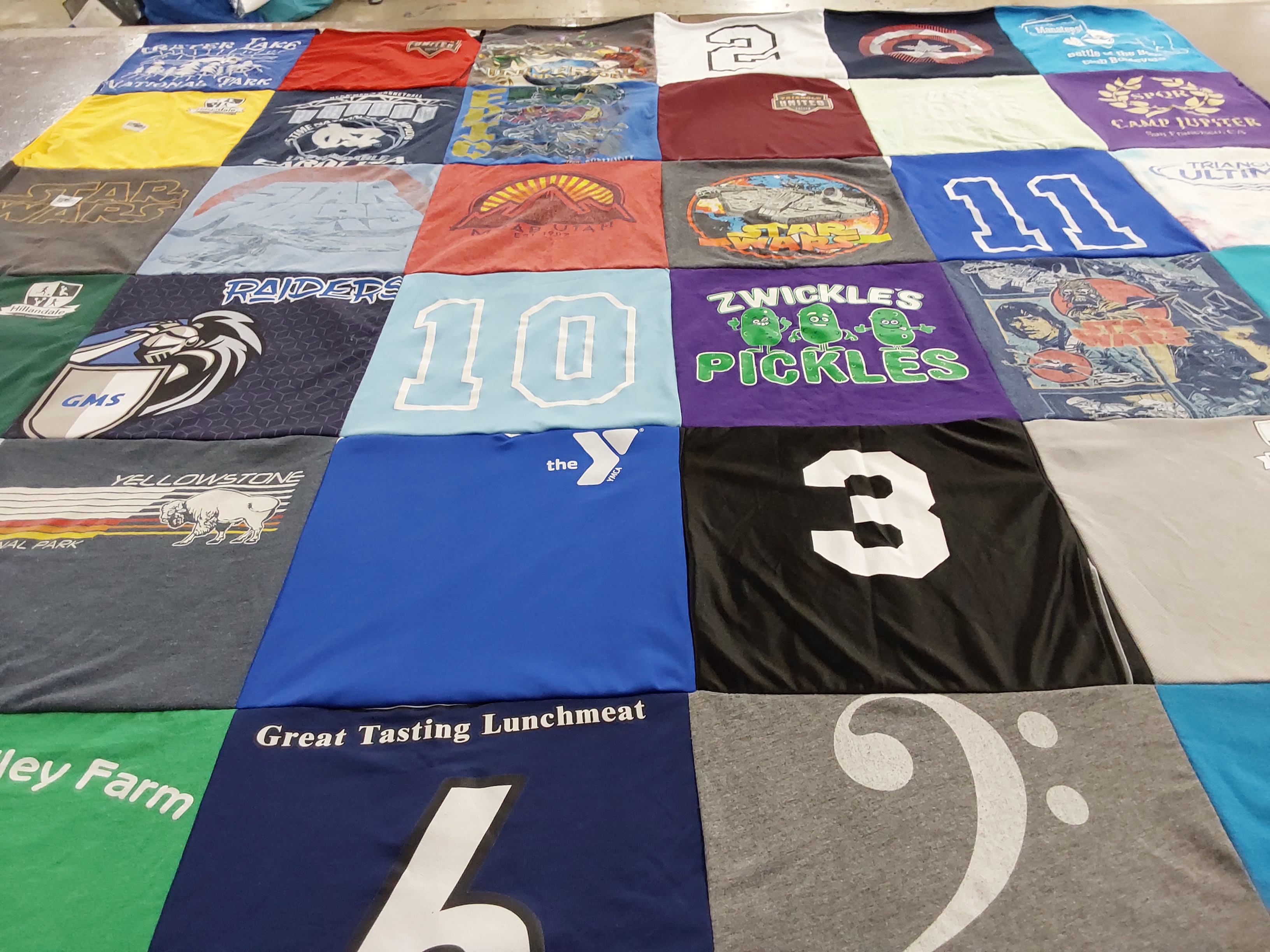 T-shirt quilt featuring raiders by Elizabeth from NC