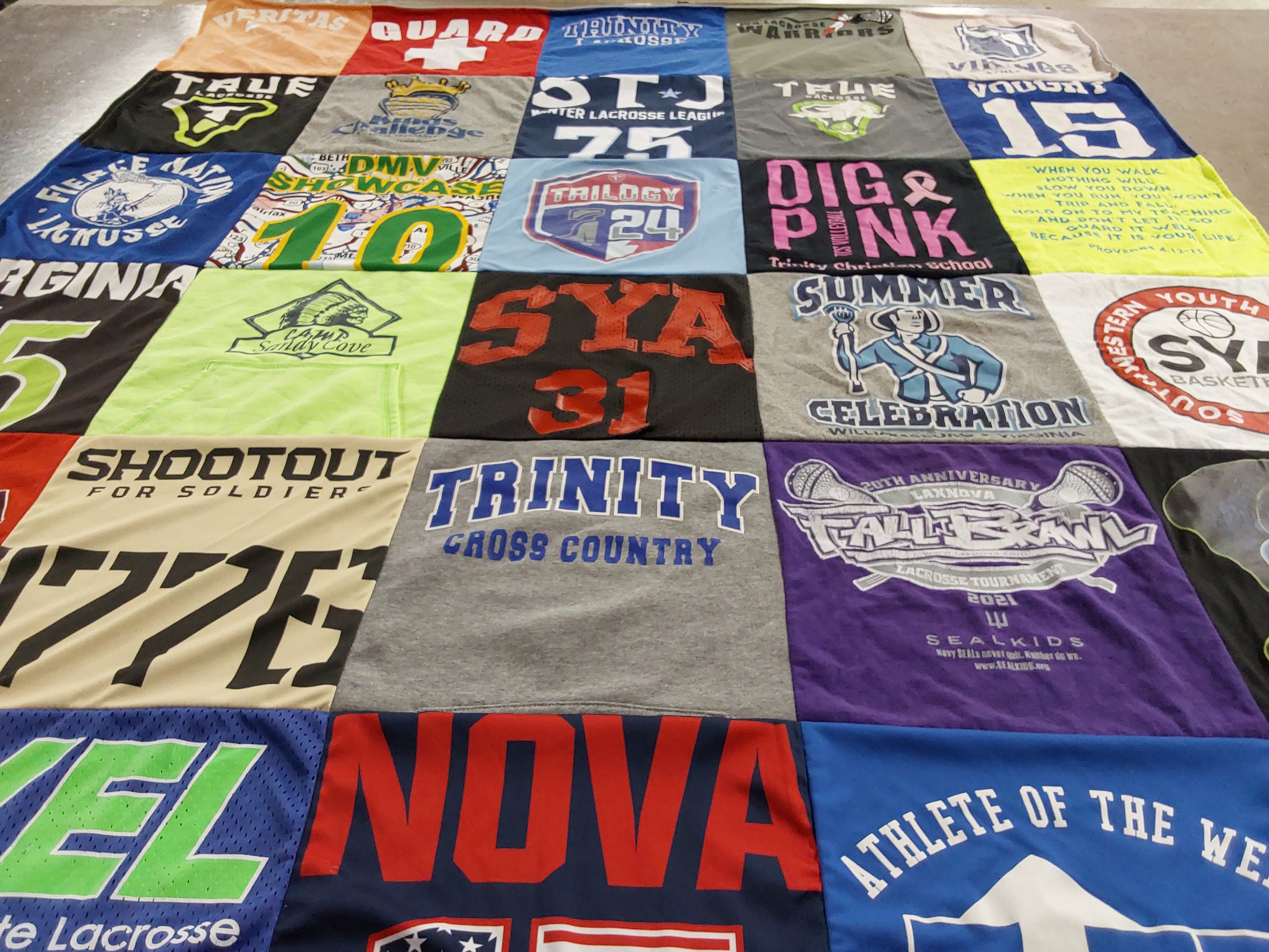 T-shirt quilt featuring sya basketball by Joanne from VA