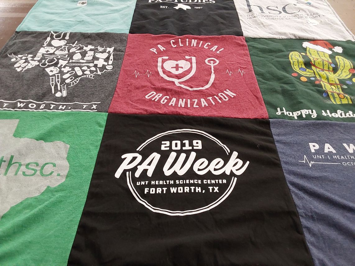 T-shirt quilt from university of north texas health science center by Christen from DE