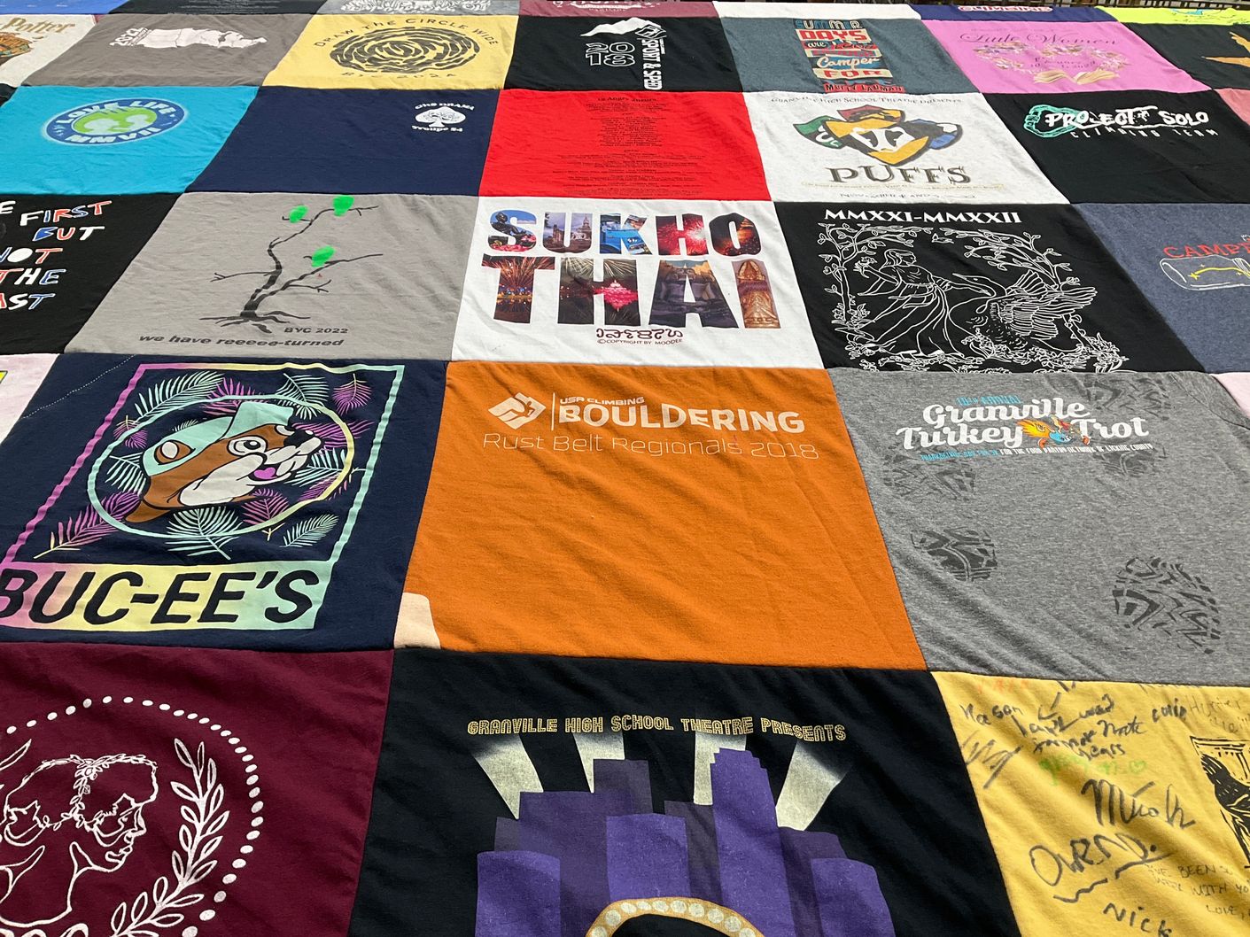 T-shirt quilt from granville high school by Julie from OH